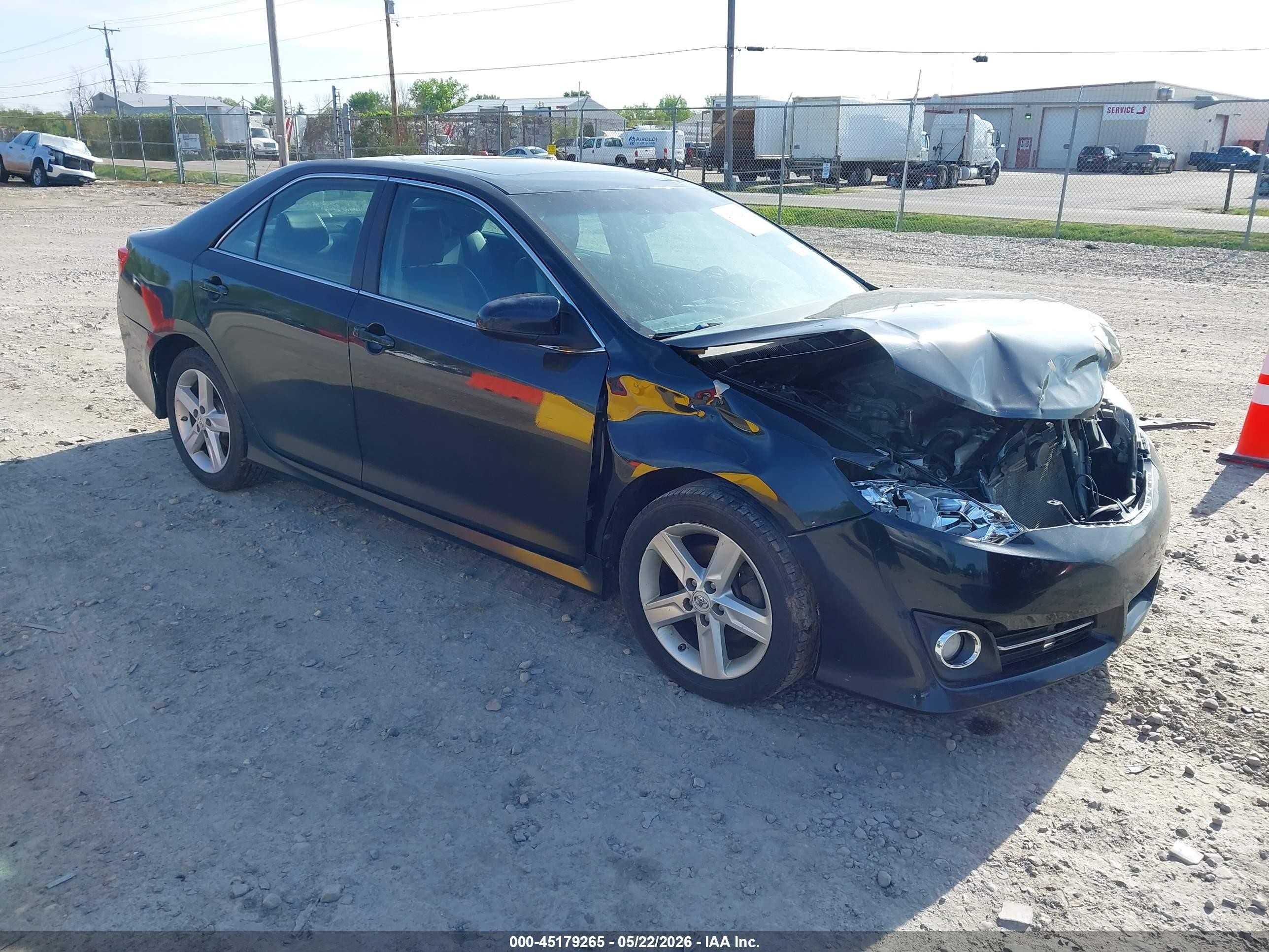2012 Toyota Camry Se Black vin: 4T1BF1FK7CU585027