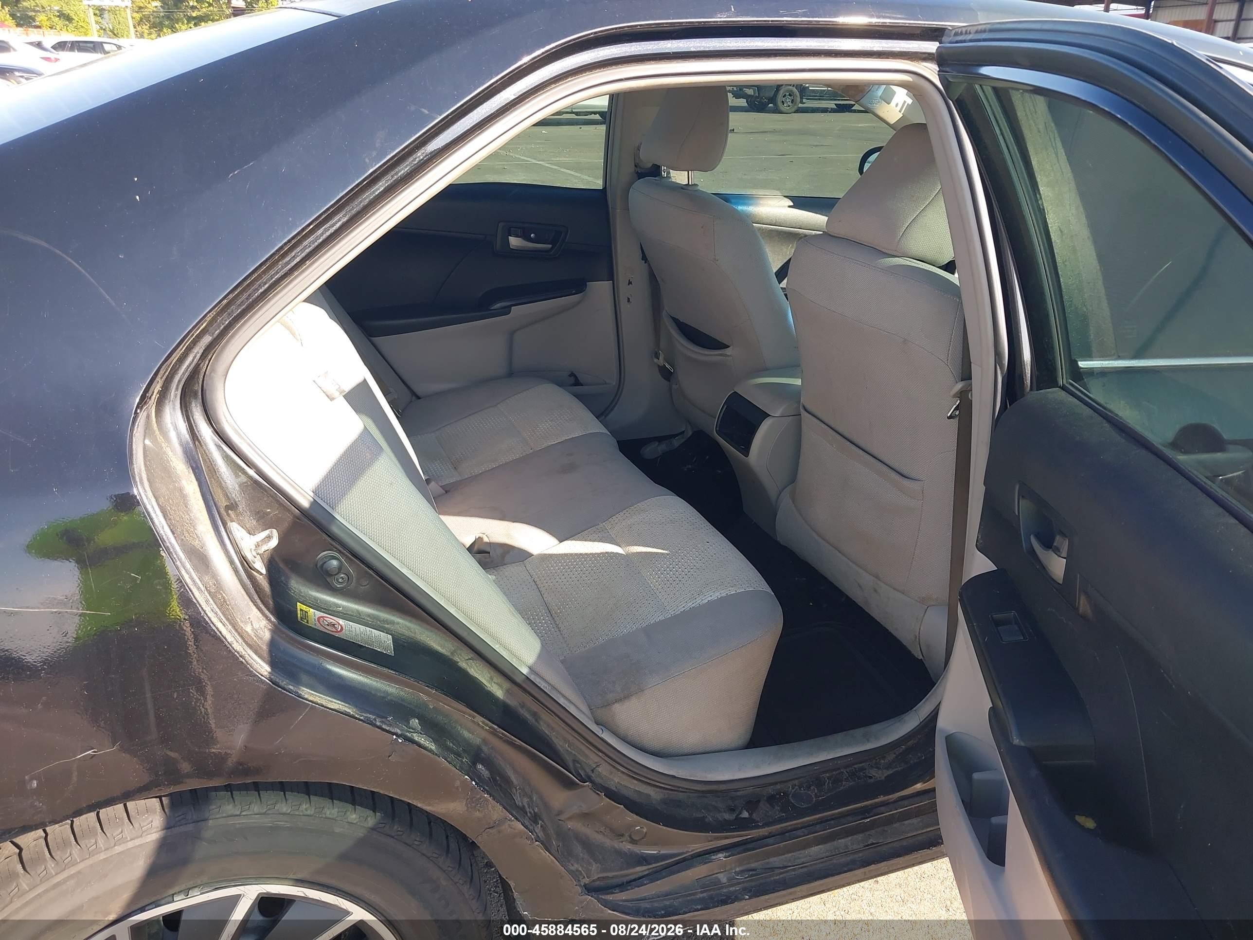 2012 Toyota Camry Le Black vin: 4T1BF1FK7CU588347