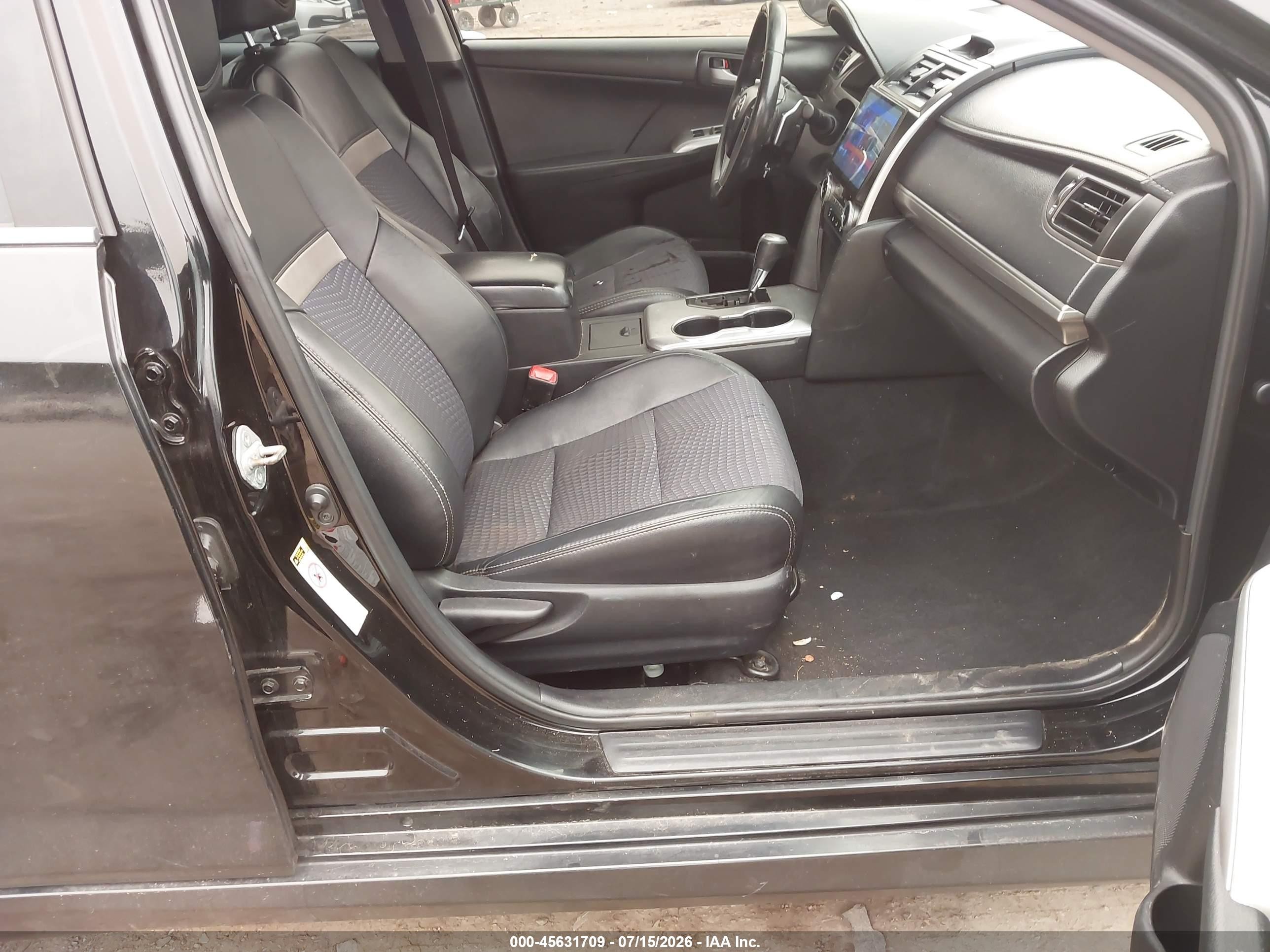 2012 Toyota Camry Se Black vin: 4T1BF1FK7CU590647