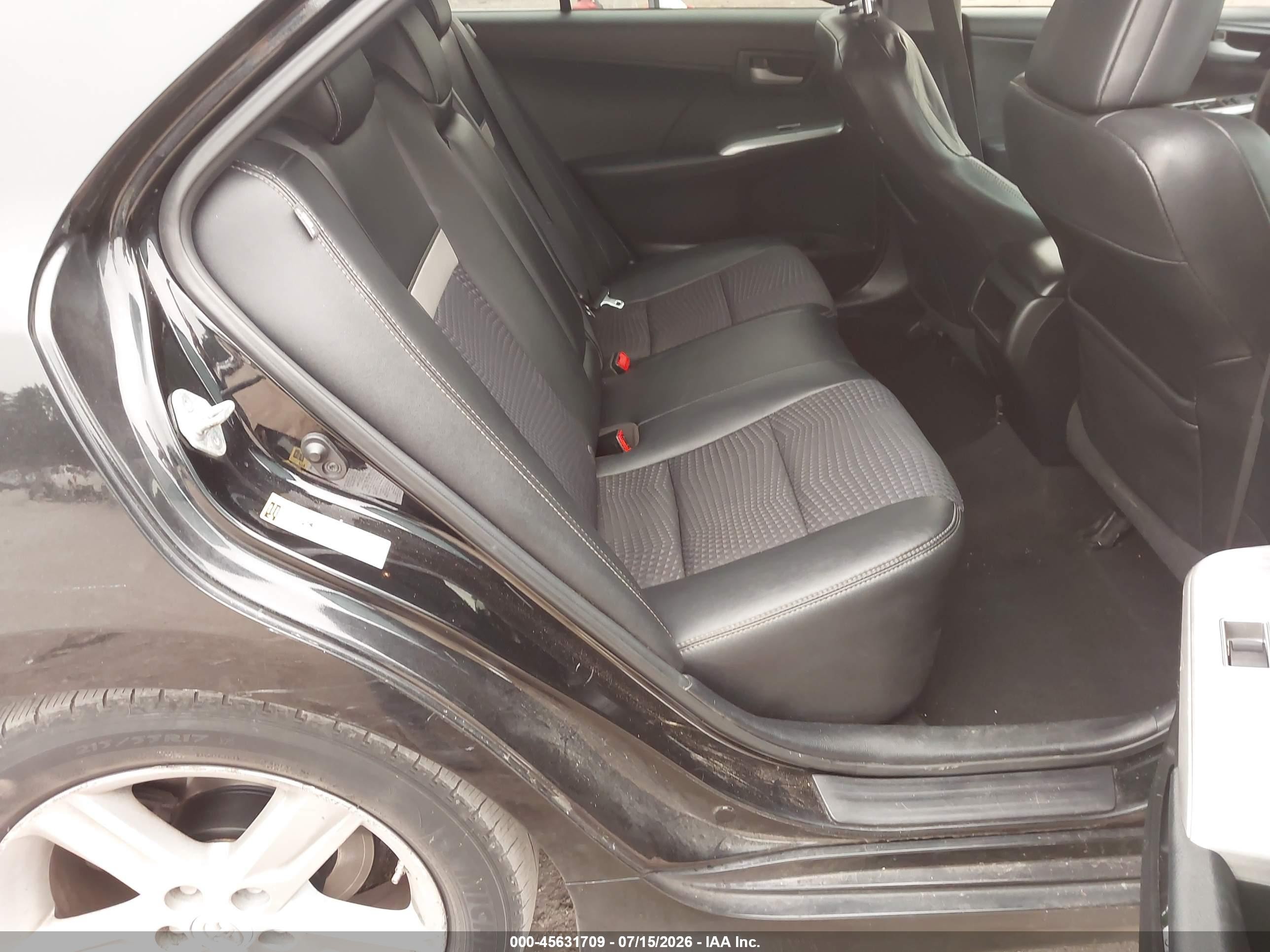 2012 Toyota Camry Se Black vin: 4T1BF1FK7CU590647