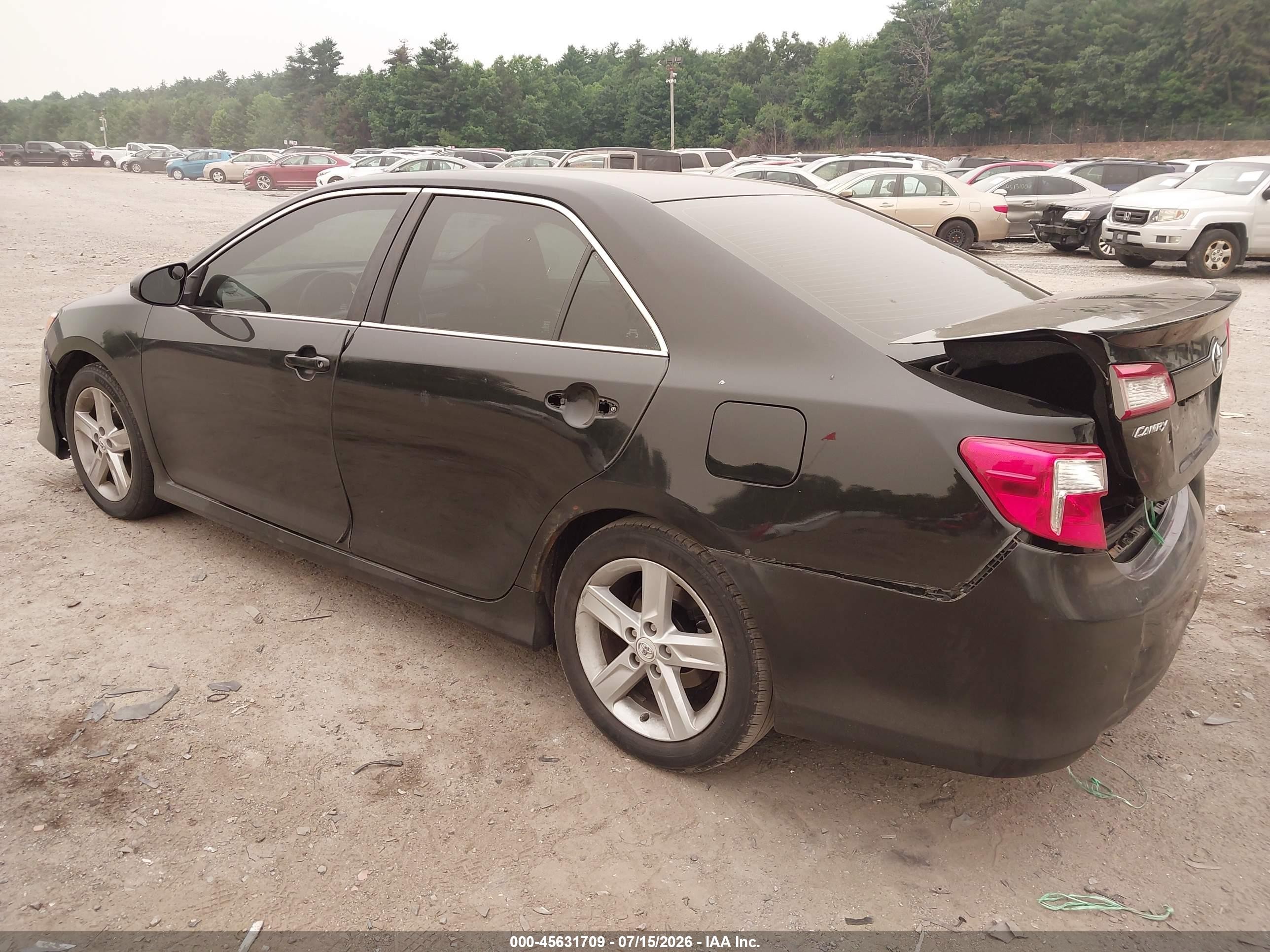 2012 Toyota Camry Se Black vin: 4T1BF1FK7CU590647