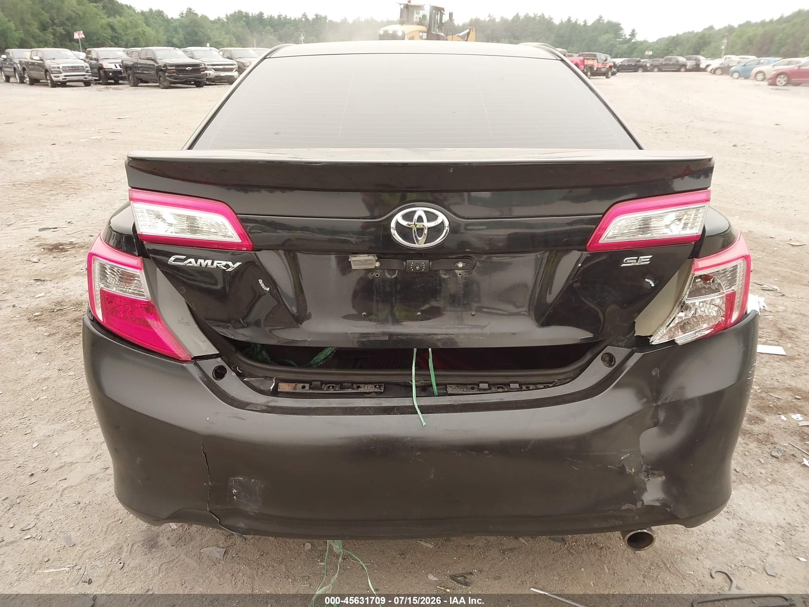 2012 Toyota Camry Se Black vin: 4T1BF1FK7CU590647