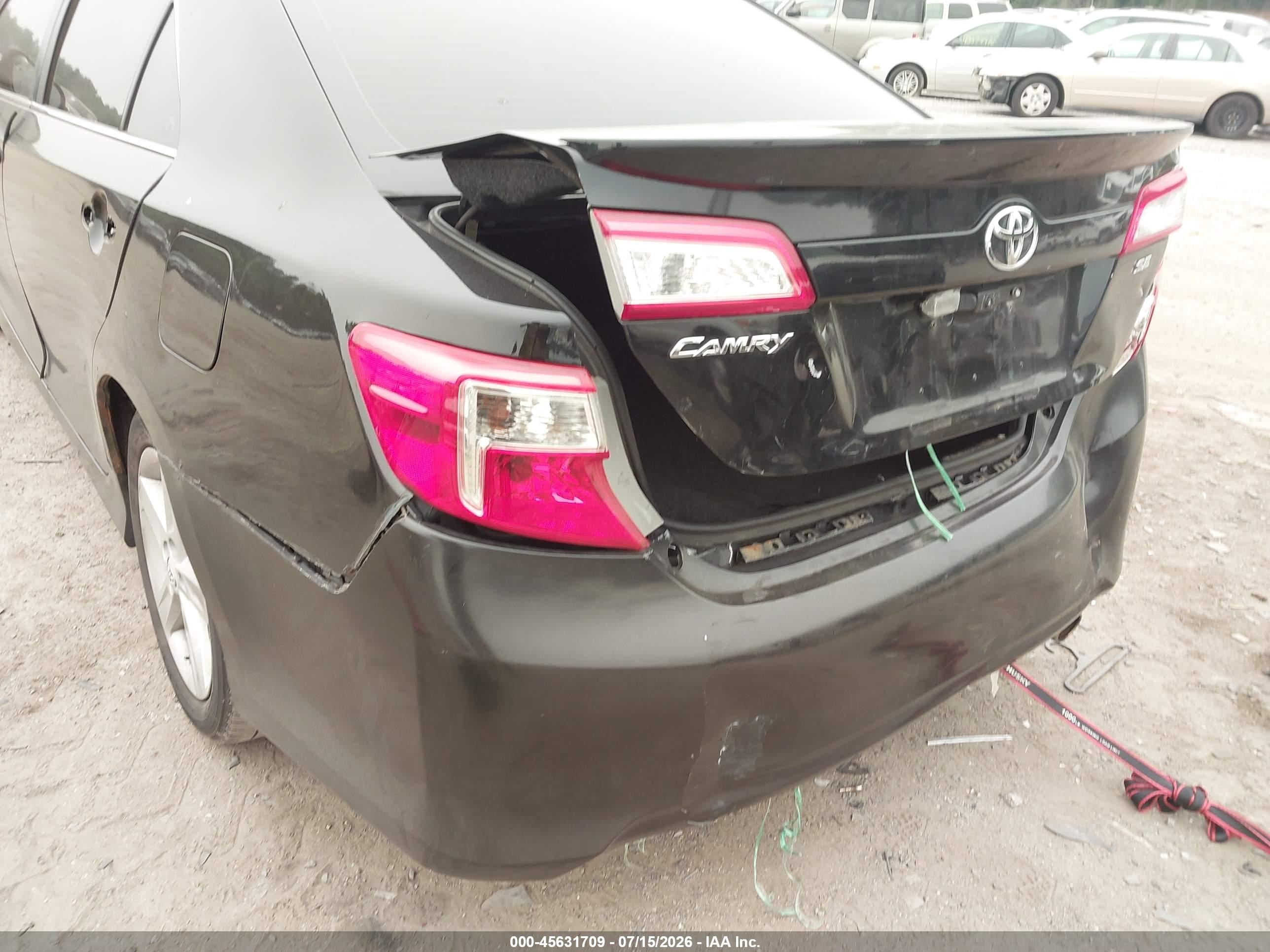 2012 Toyota Camry Se Black vin: 4T1BF1FK7CU590647