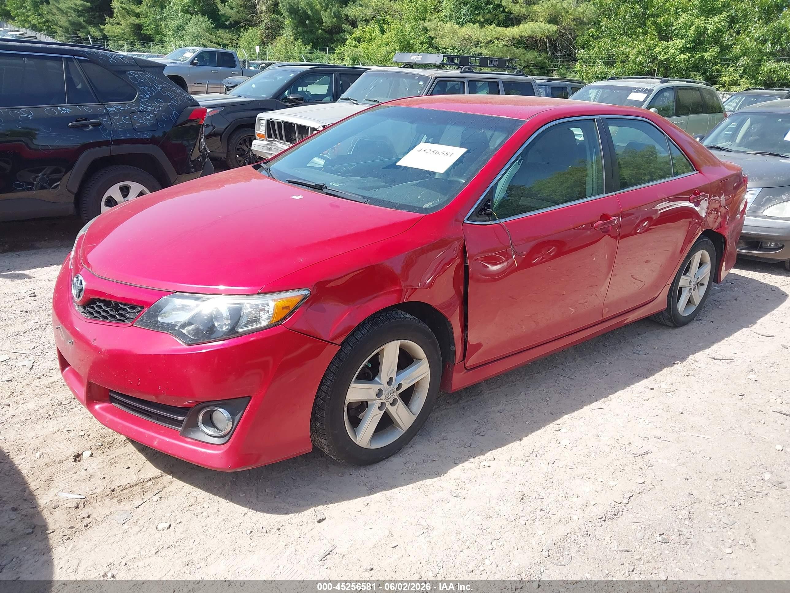 2012 Toyota Camry Se Red vin: 4T1BF1FK7CU601484