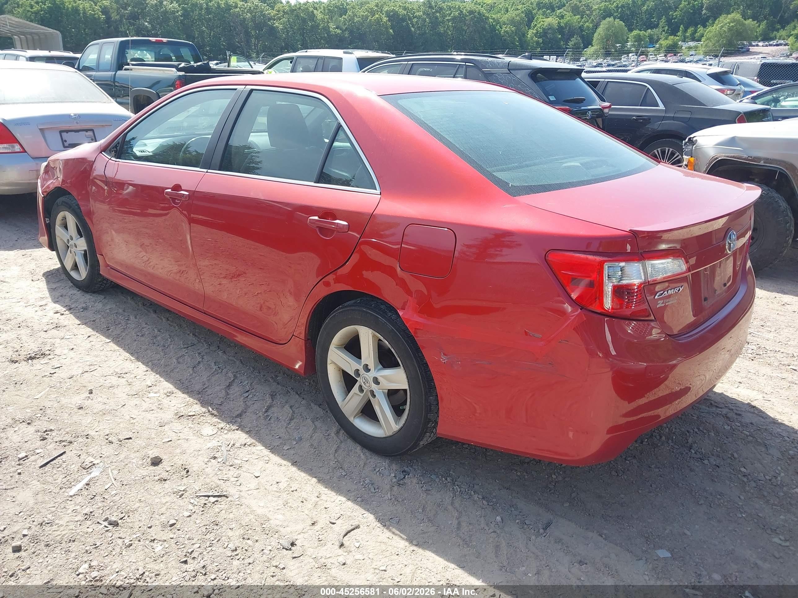 2012 Toyota Camry Se Red vin: 4T1BF1FK7CU601484