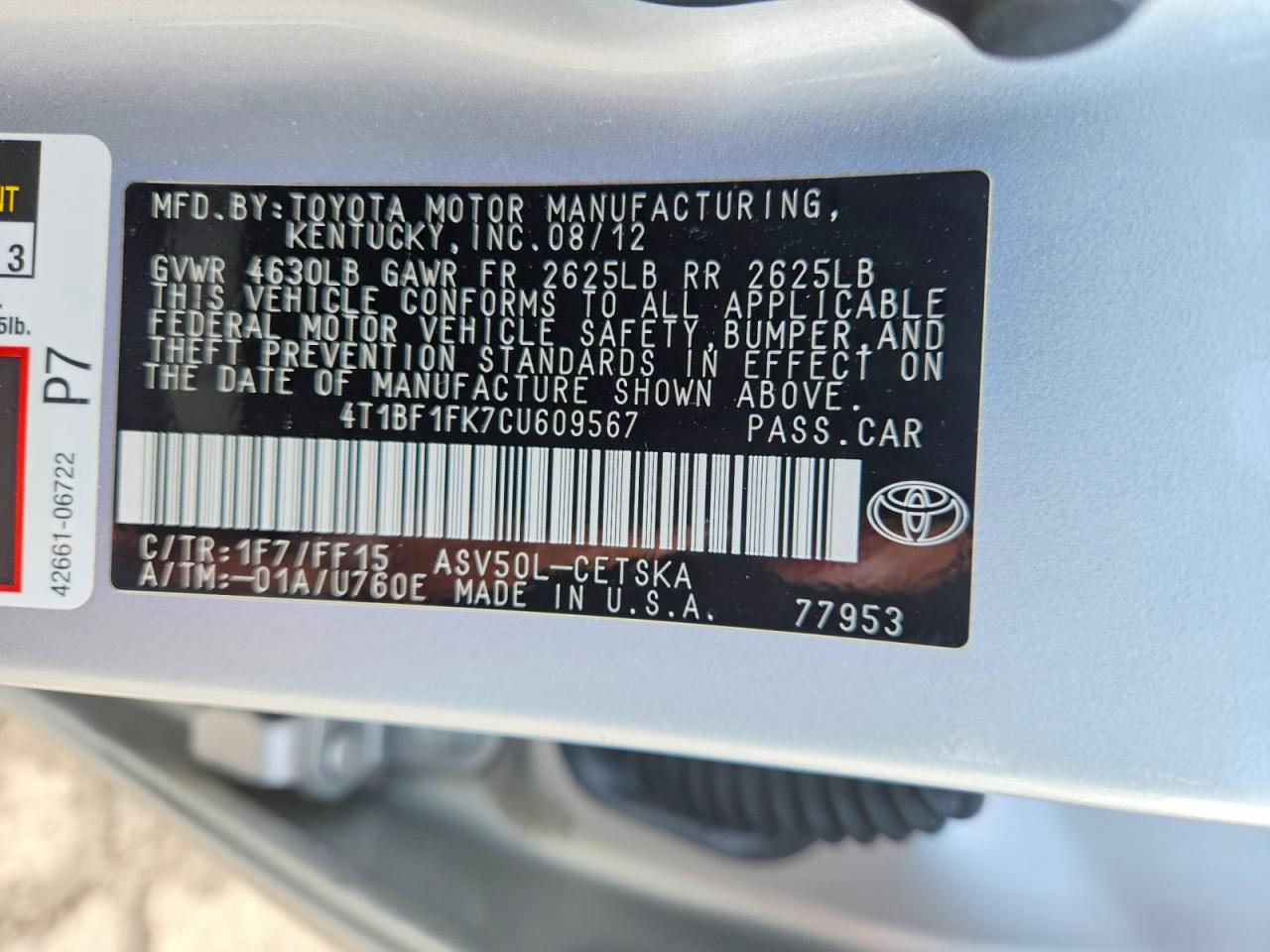 2012 Toyota Camry Se Silver vin: 4T1BF1FK7CU609567