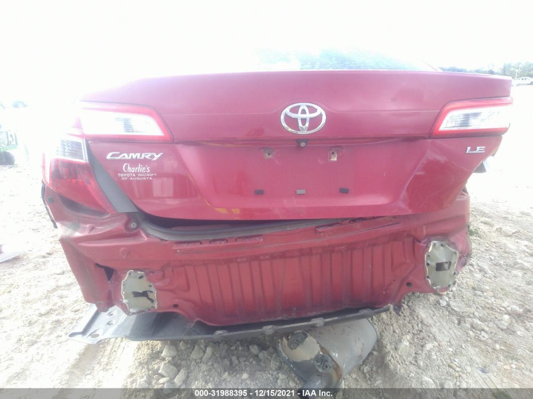 2012 Toyota Camry L/le/se/xle Red vin: 4T1BF1FK7CU610864