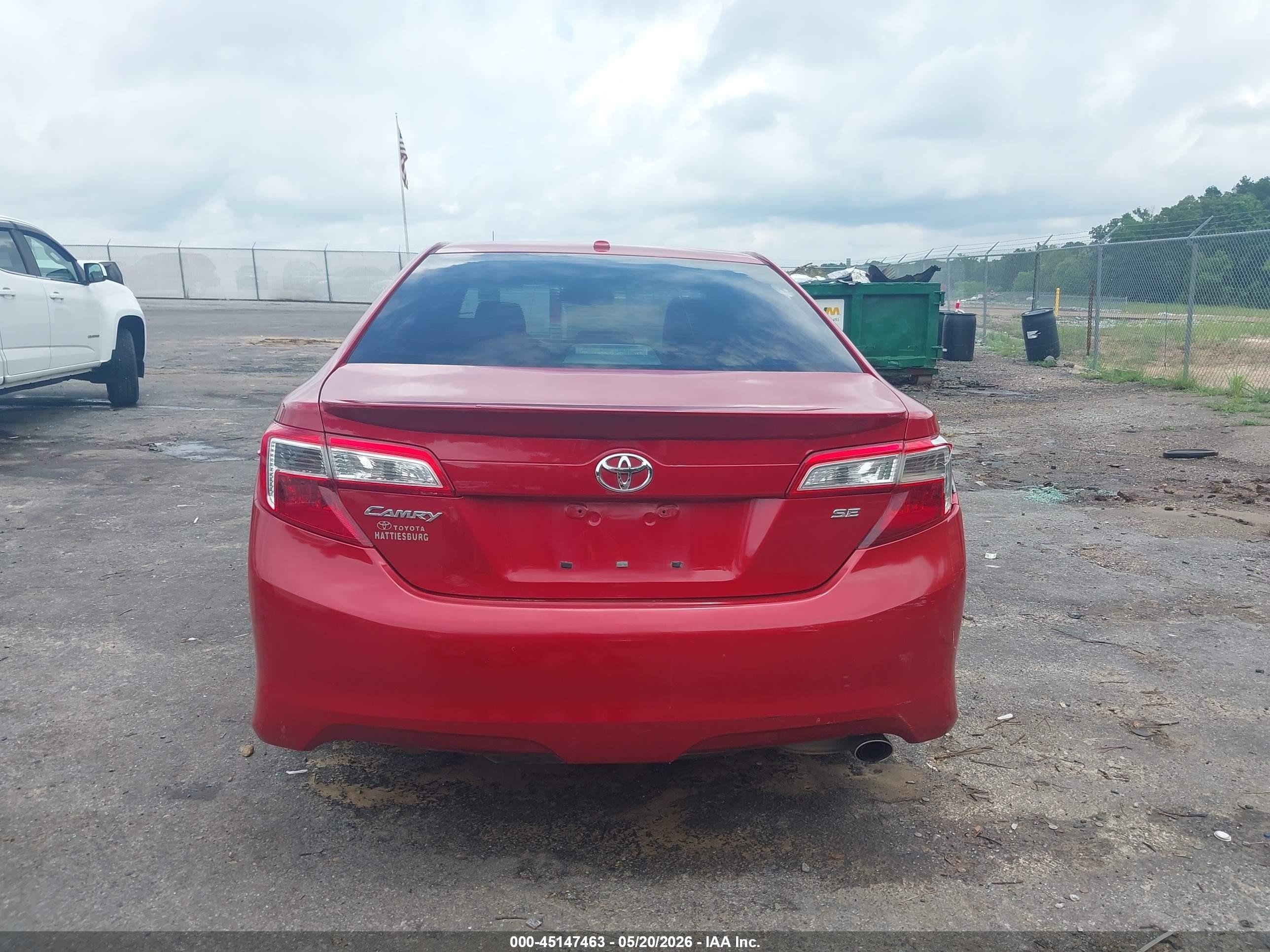 2012 Toyota Camry Se Limited Edition Red vin: 4T1BF1FK7CU626448