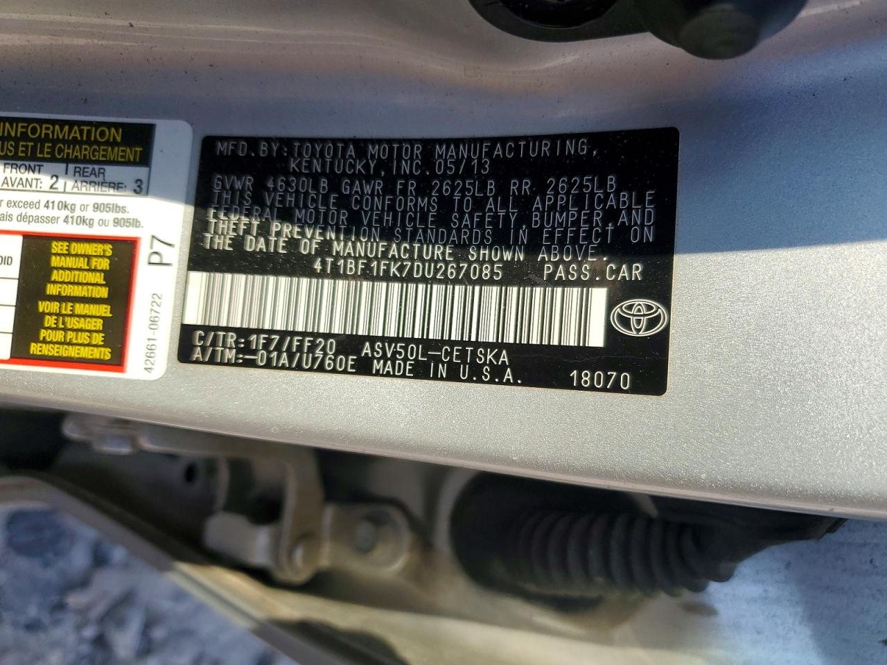 2013 Toyota Camry Se Silver vin: 4T1BF1FK7DU267085