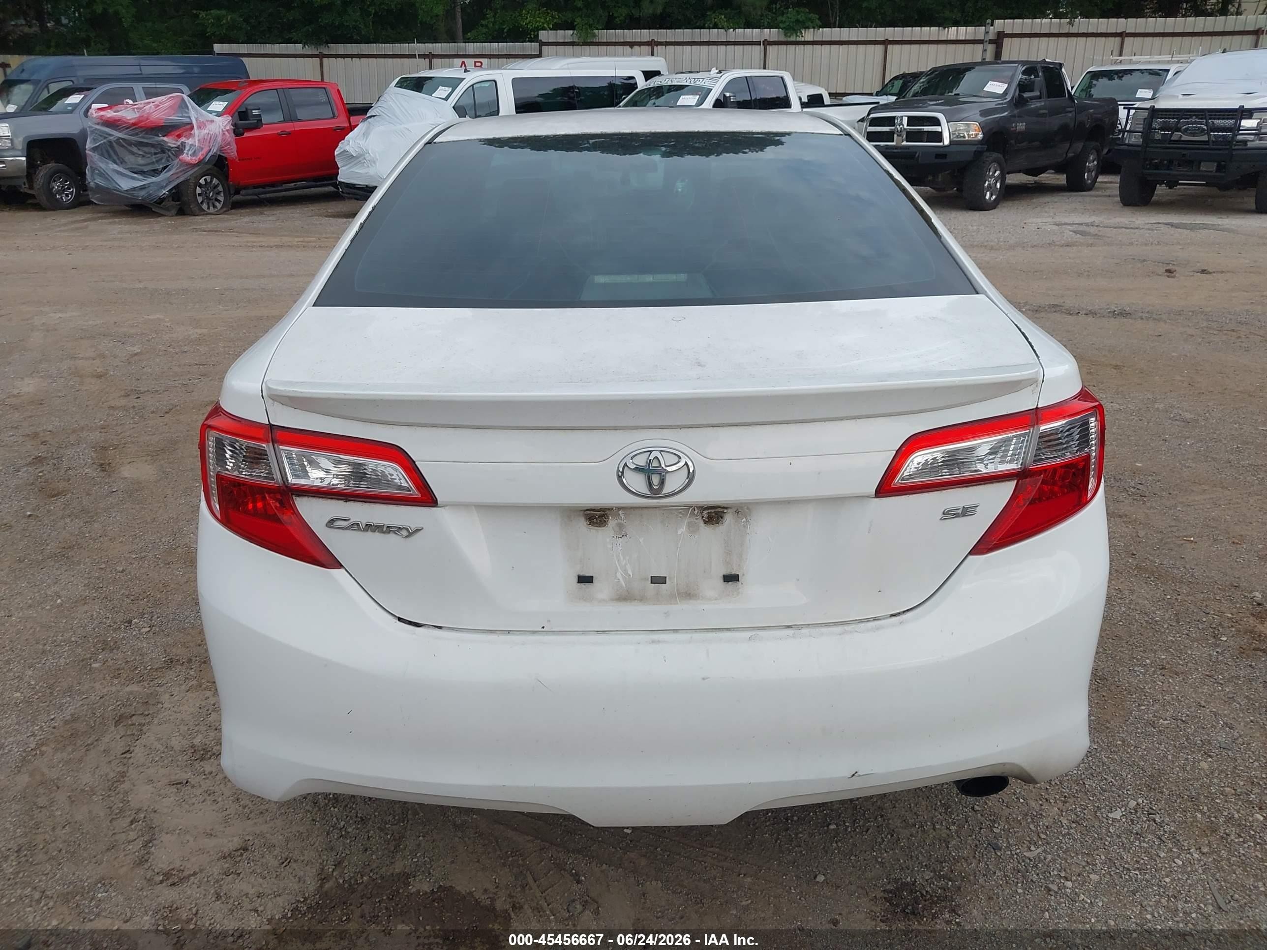 2013 Toyota Camry Se White vin: 4T1BF1FK7DU284341