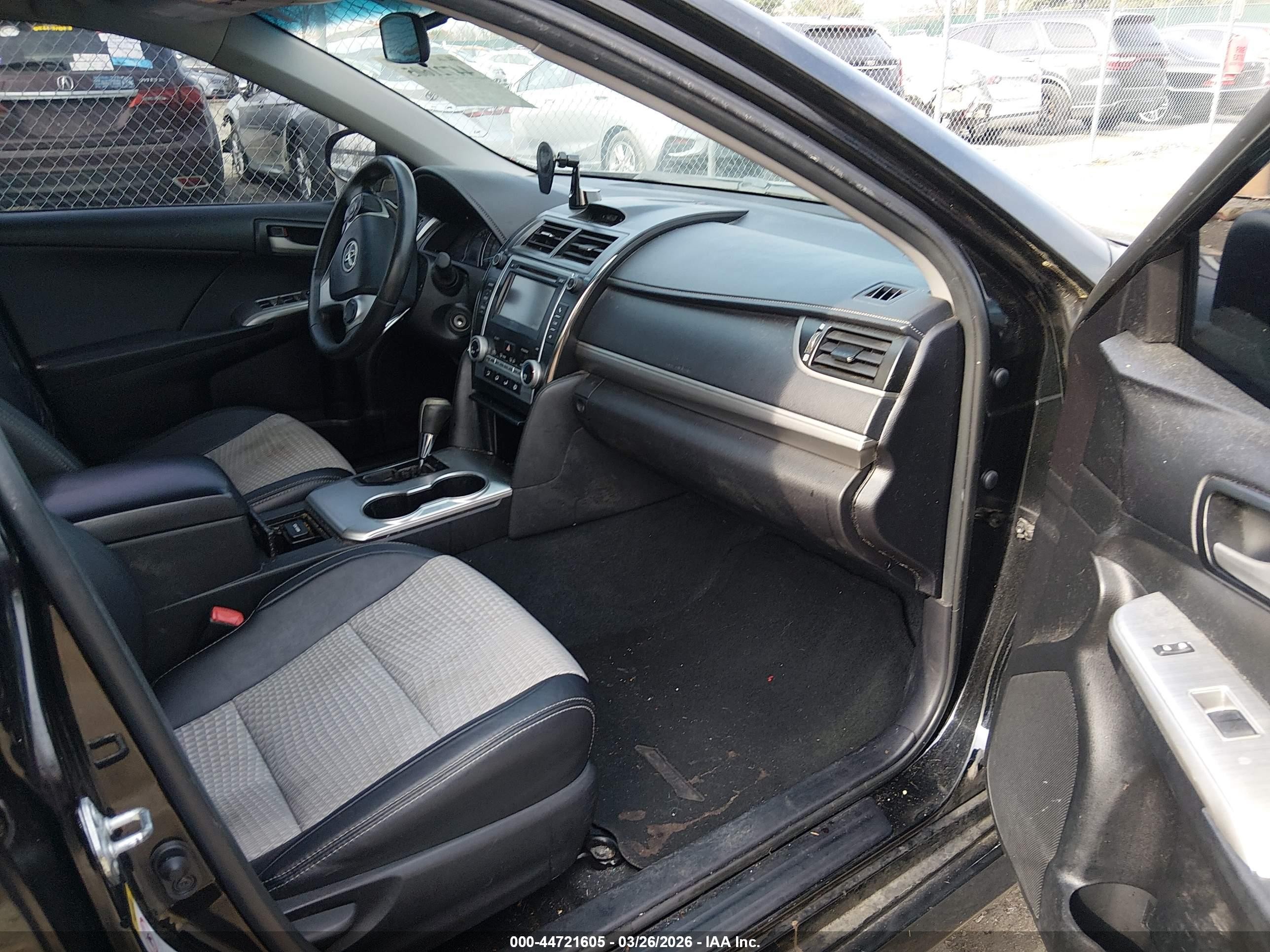 2013 Toyota Camry Se Black vin: 4T1BF1FK7DU285599