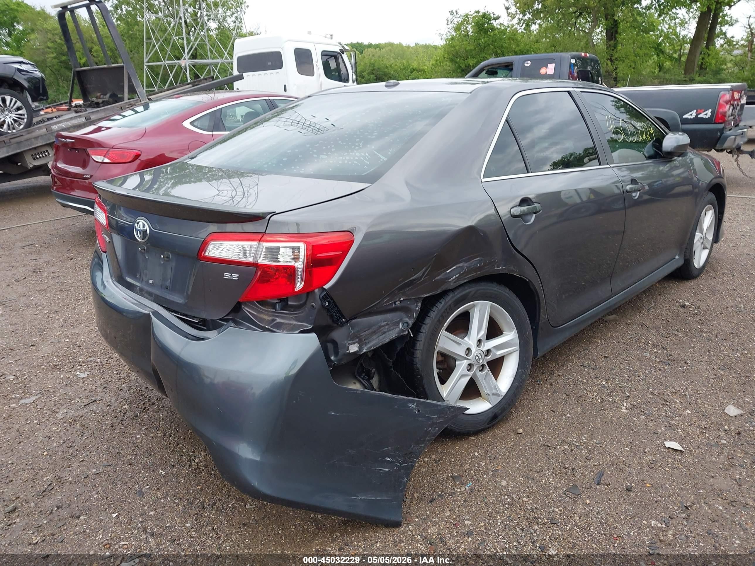 2013 Toyota Camry Se Gray vin: 4T1BF1FK7DU287434
