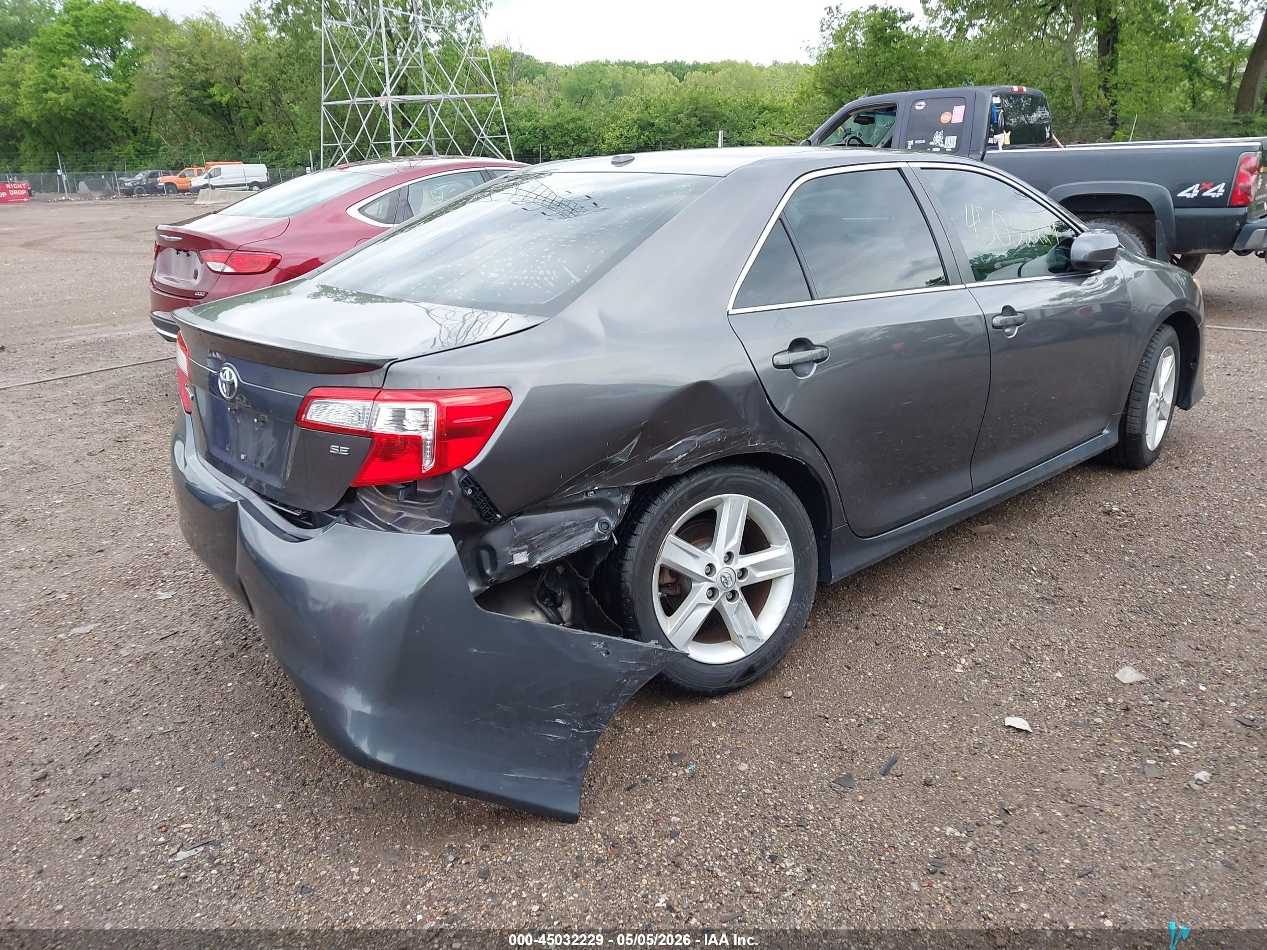 2013 Toyota Camry Se Gray vin: 4T1BF1FK7DU287434
