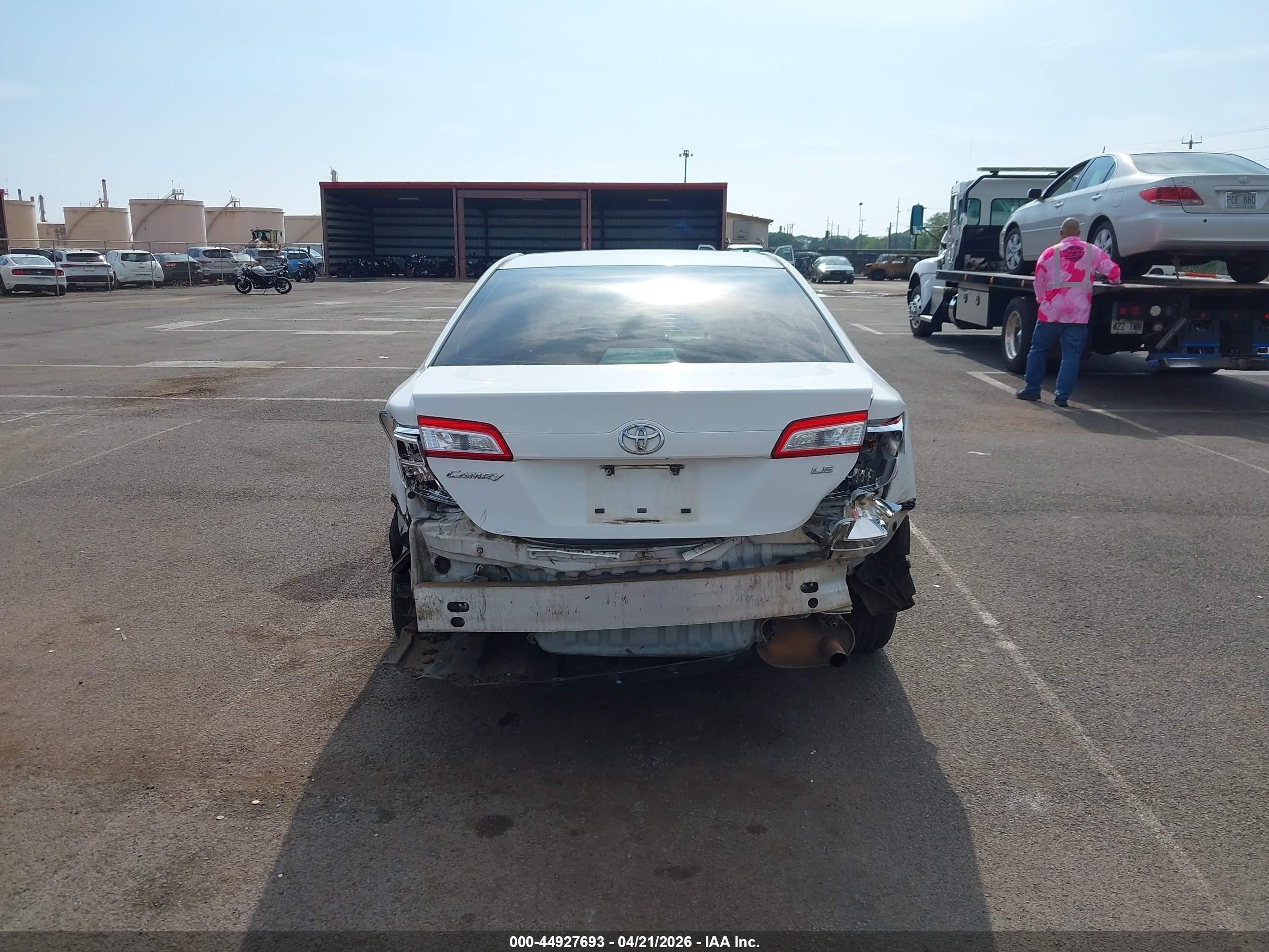2013 Toyota Camry Le White vin: 4T1BF1FK7DU639296