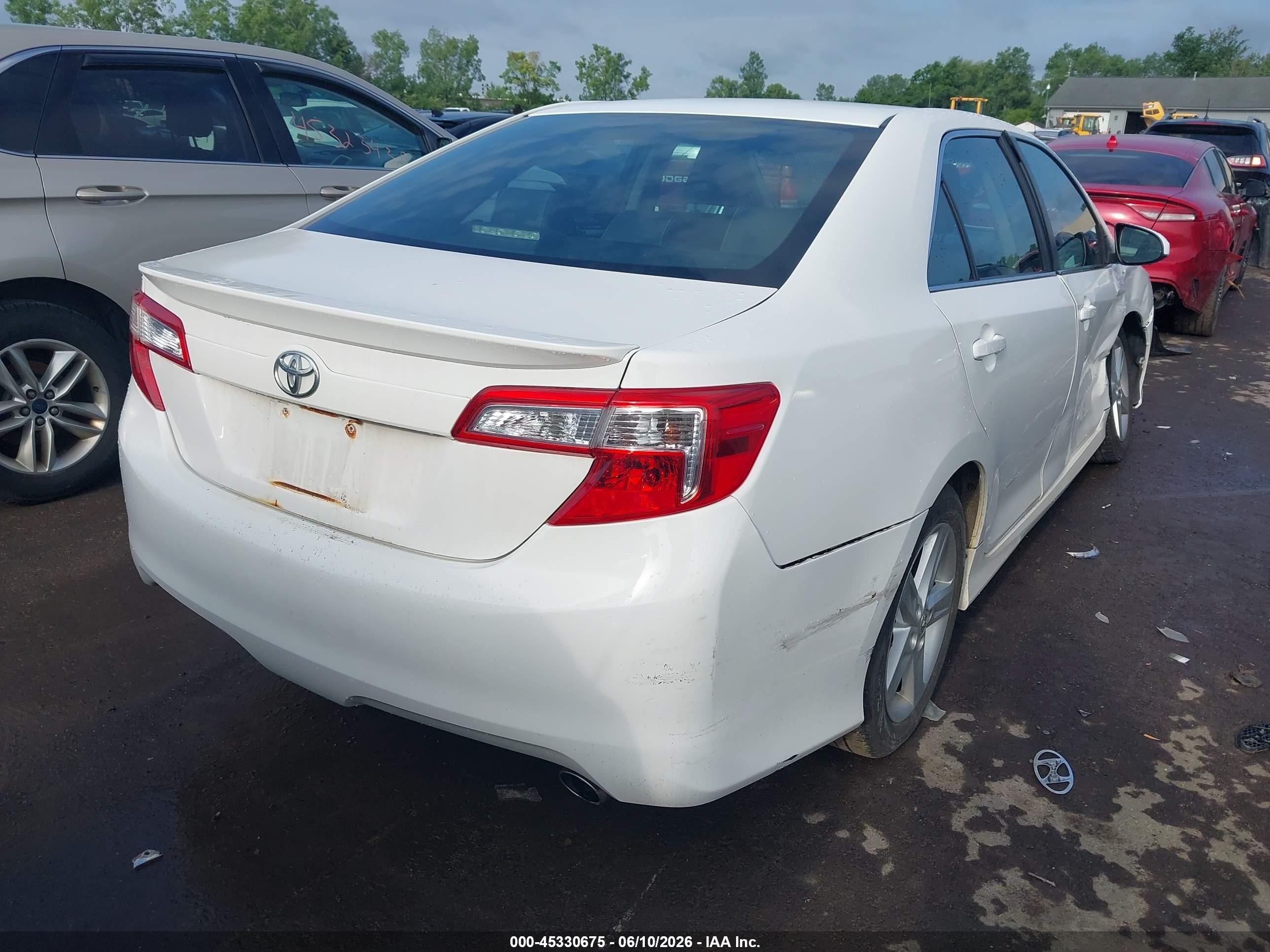 2013 Toyota Camry Se White vin: 4T1BF1FK7DU663923