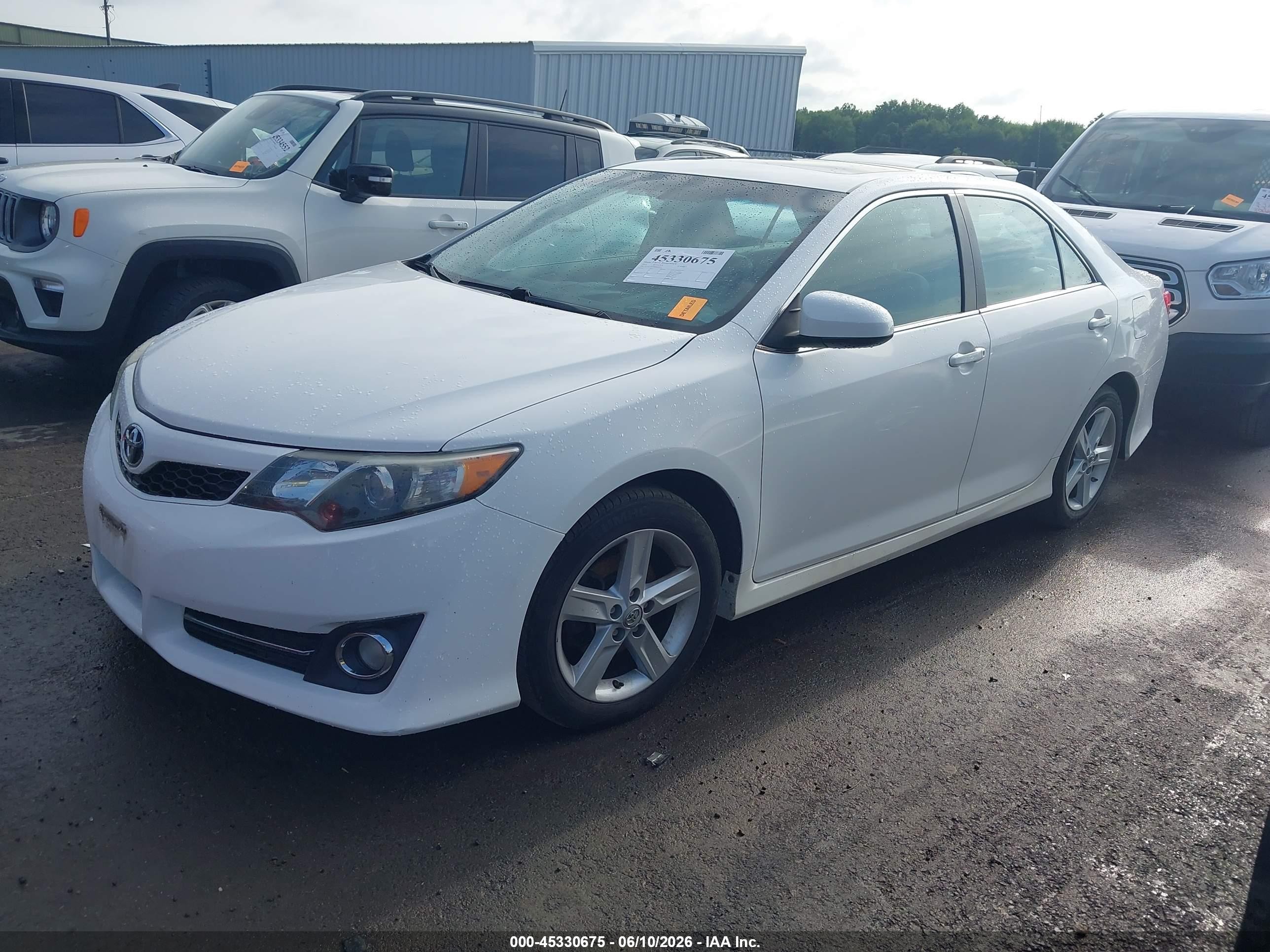 2013 Toyota Camry Se White vin: 4T1BF1FK7DU663923