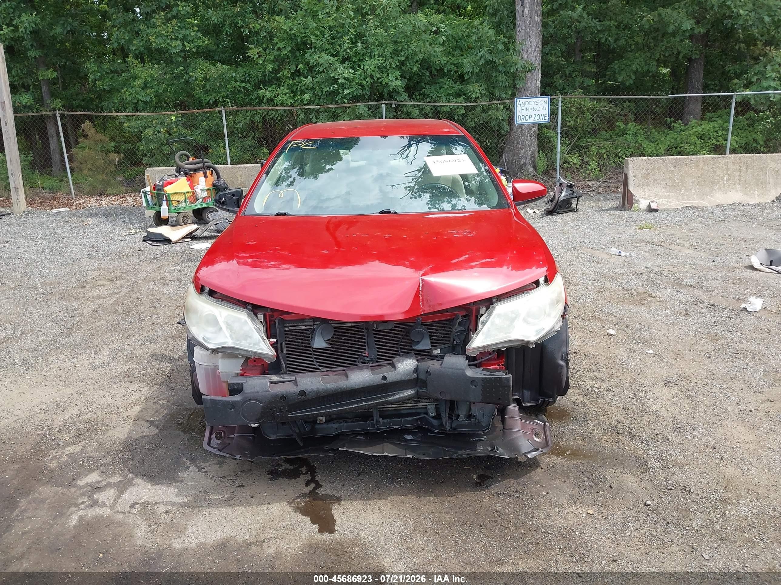 2013 Toyota Camry Le Red vin: 4T1BF1FK7DU669821