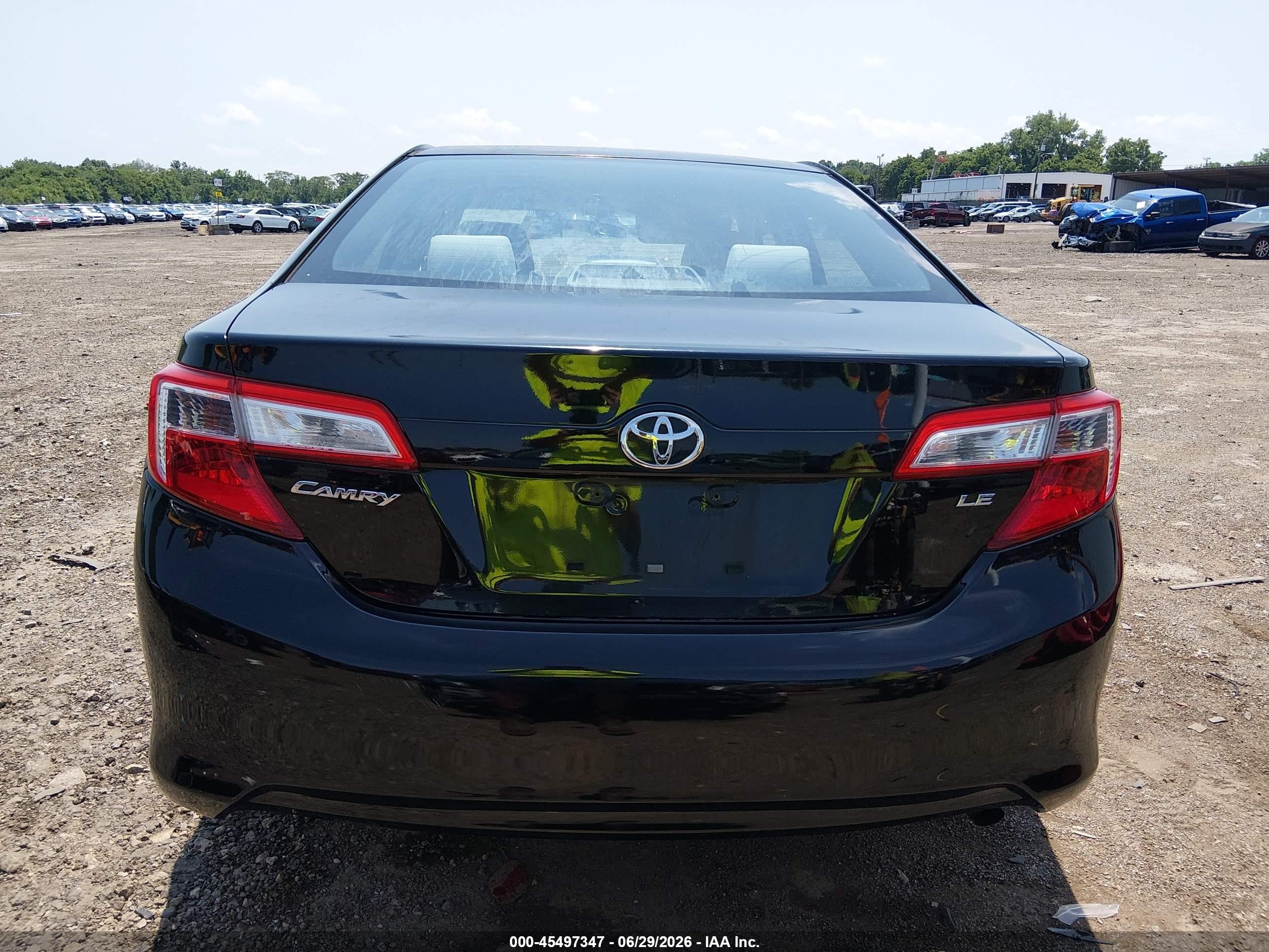 2013 Toyota Camry Le Black vin: 4T1BF1FK7DU713655