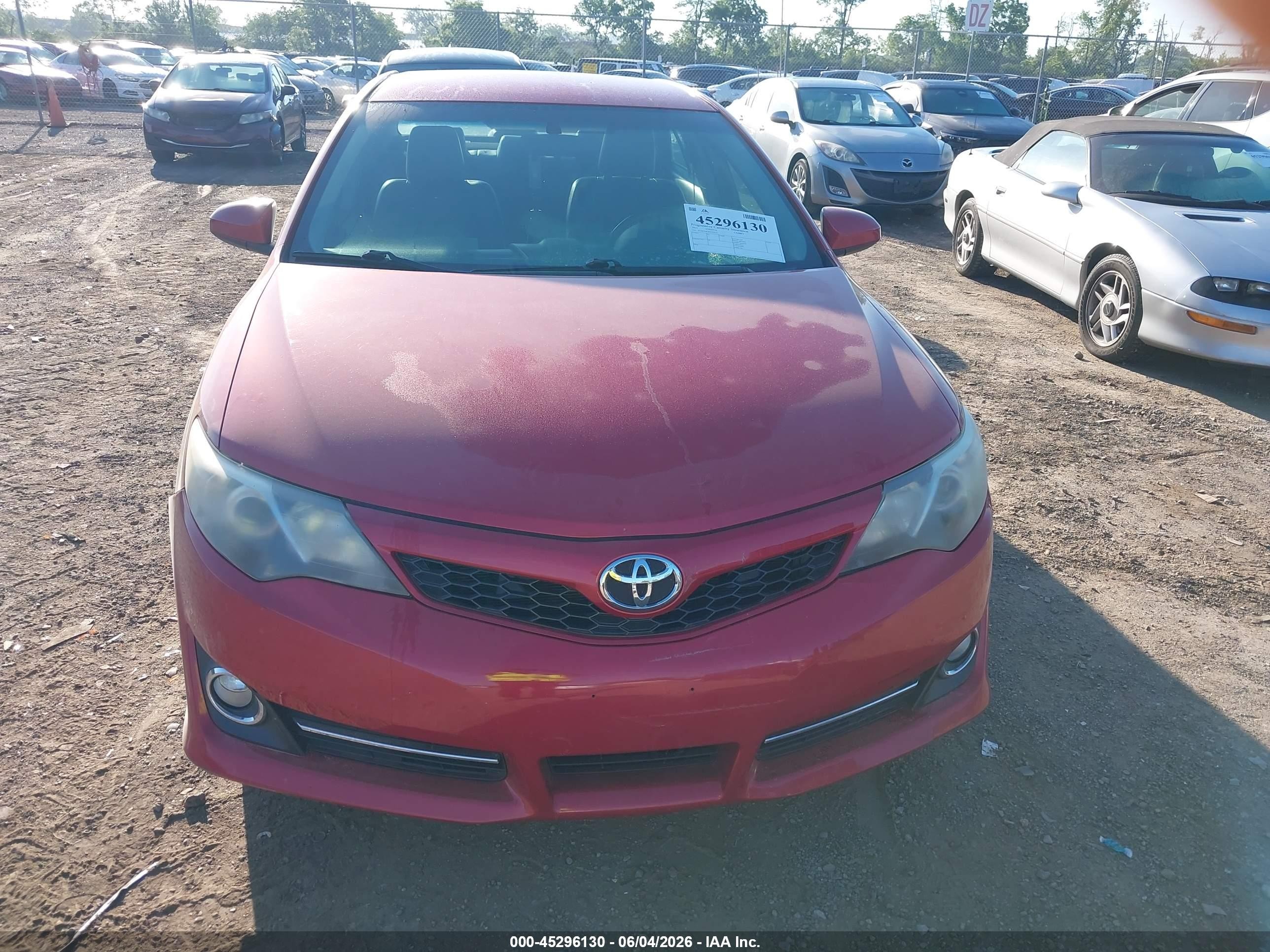 2013 Toyota Camry Se Burgundy vin: 4T1BF1FK7DU722775