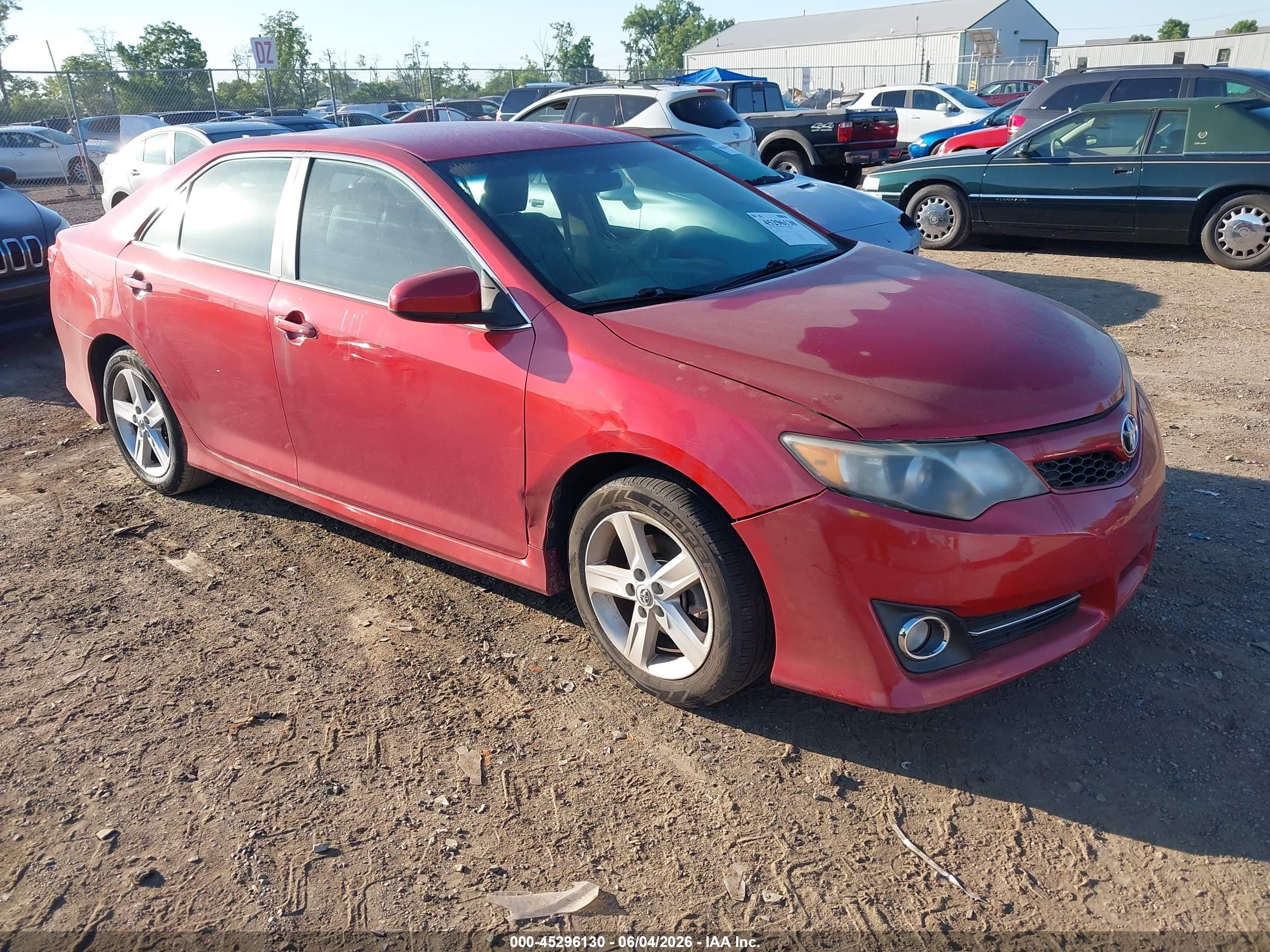 2013 Toyota Camry Se Burgundy vin: 4T1BF1FK7DU722775