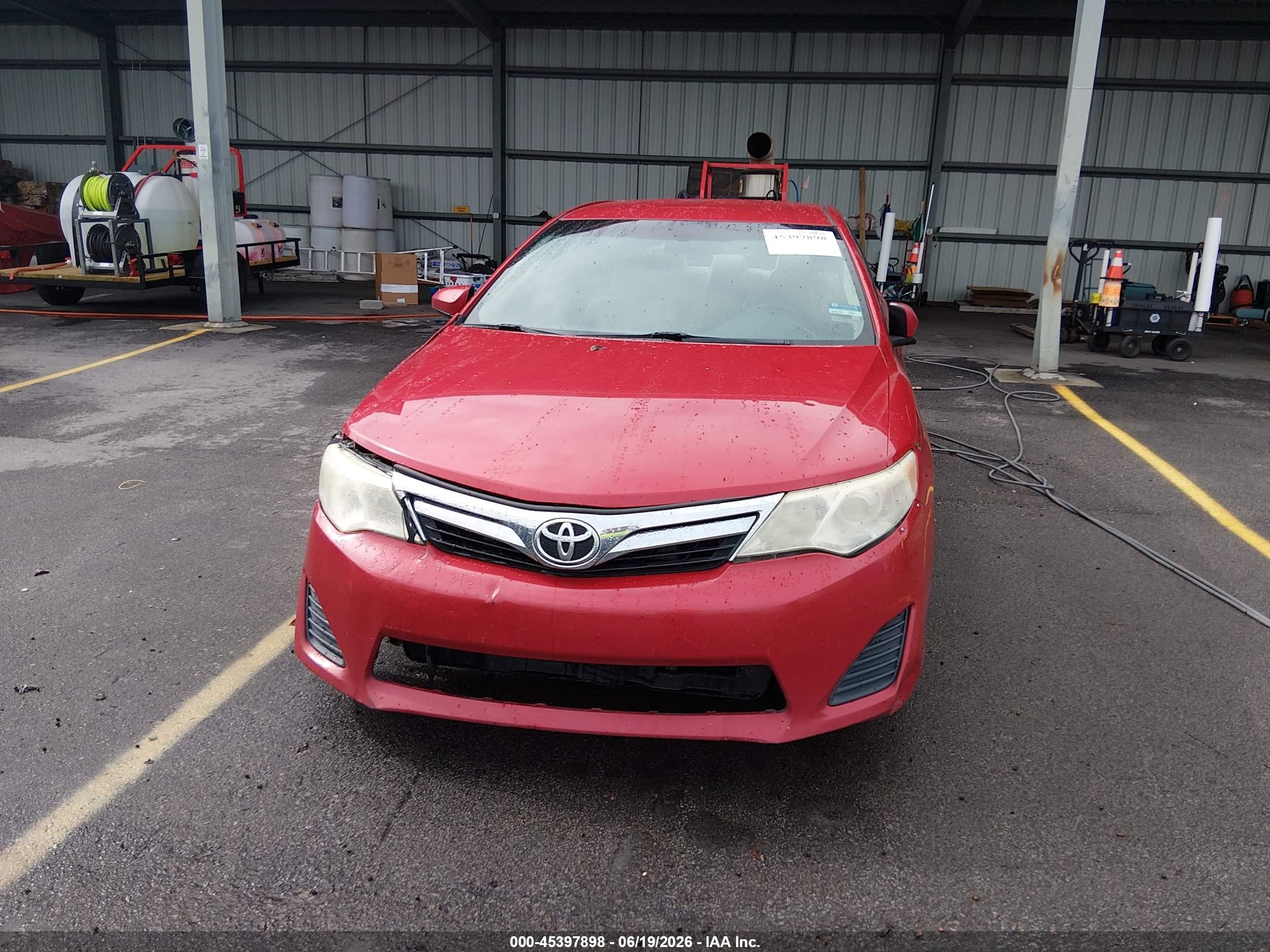 2013 Toyota Camry Le Red vin: 4T1BF1FK7DU723909