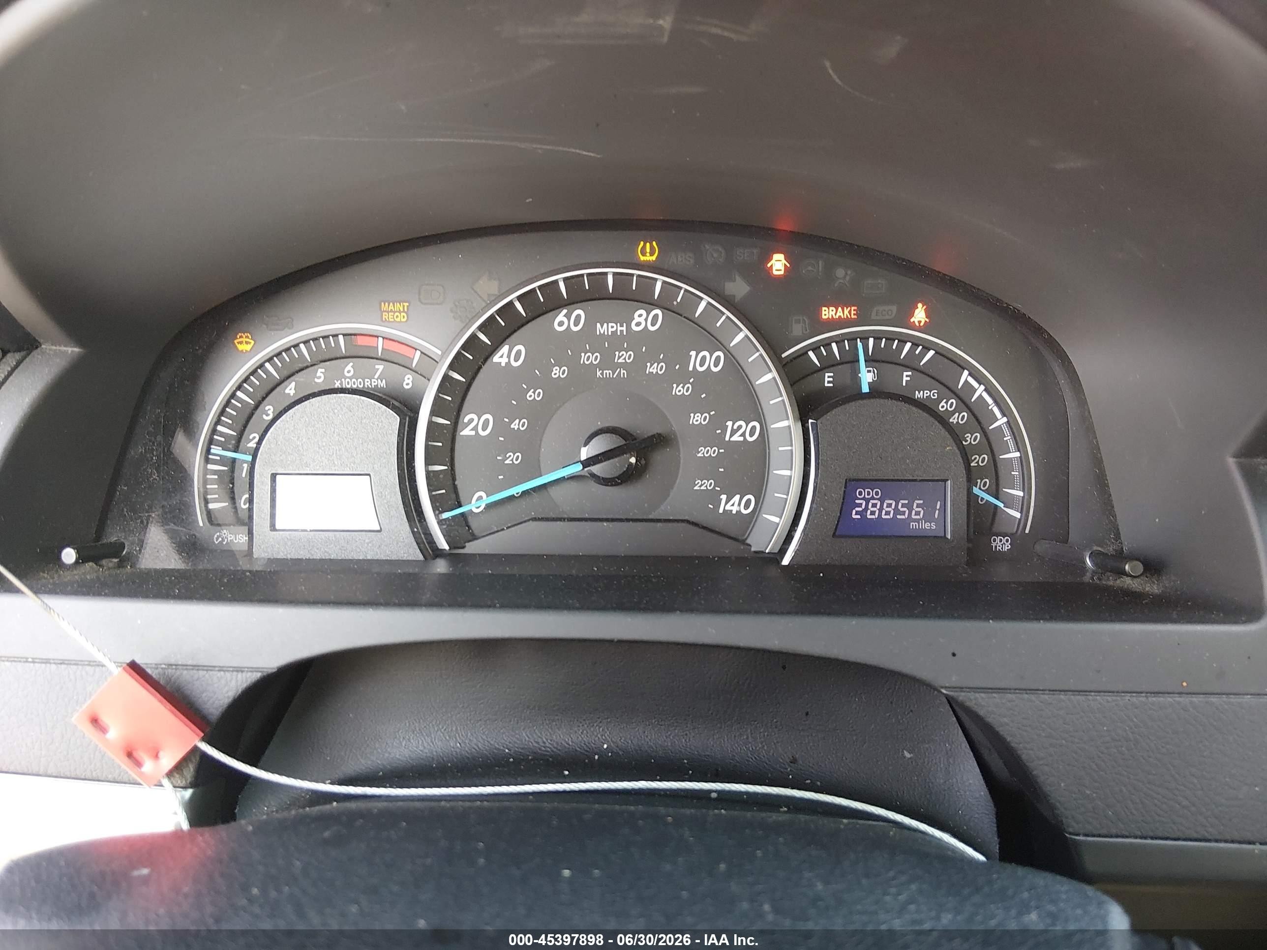2013 Toyota Camry Le Red vin: 4T1BF1FK7DU723909