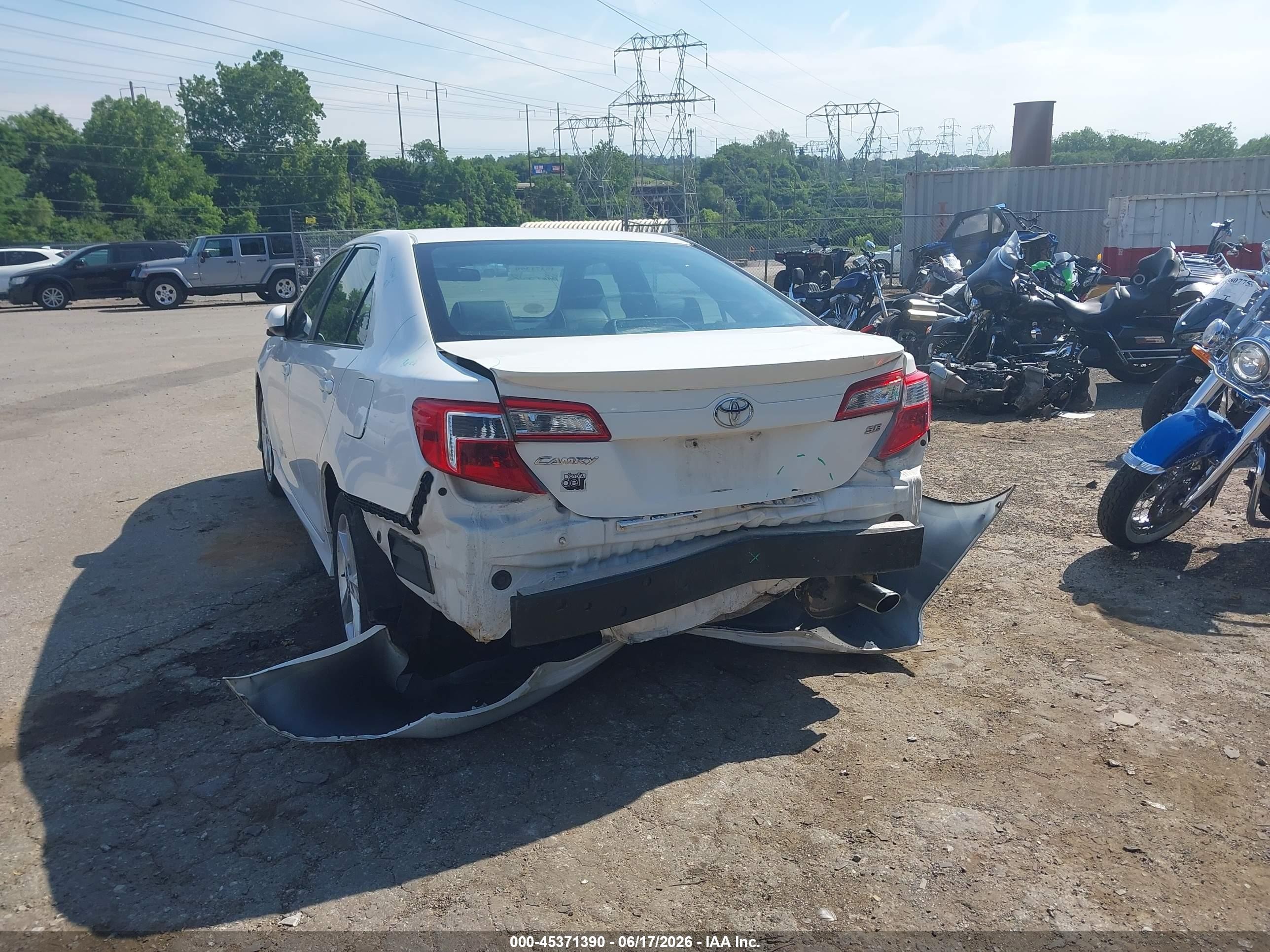 2014 Toyota Camry Se Белый vin: 4T1BF1FK7EU307196