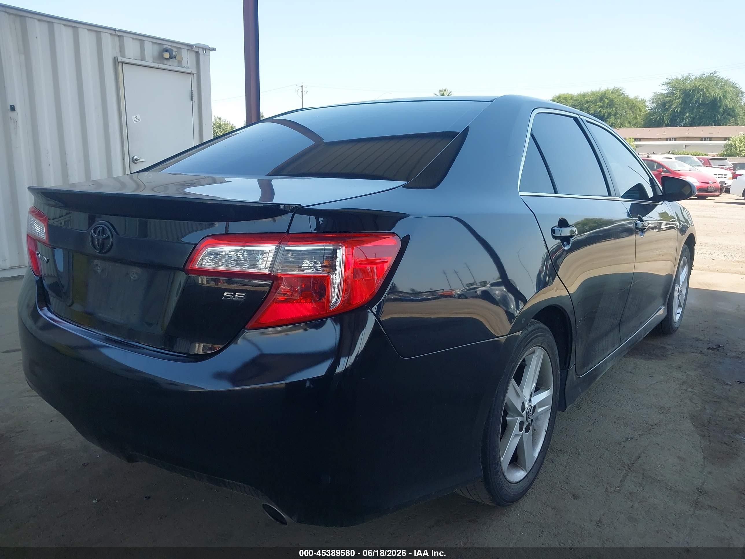 2014 Toyota Camry Se Black vin: 4T1BF1FK7EU312284