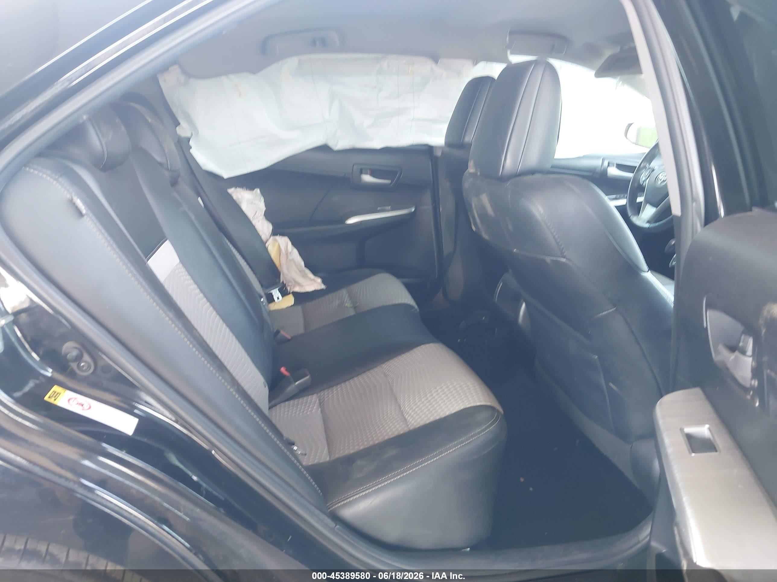 2014 Toyota Camry Se Black vin: 4T1BF1FK7EU312284