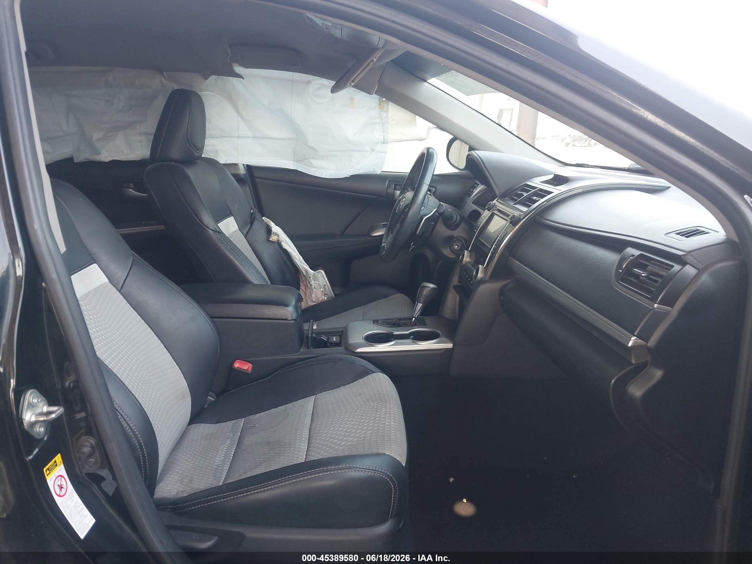 2014 Toyota Camry Se Black vin: 4T1BF1FK7EU312284