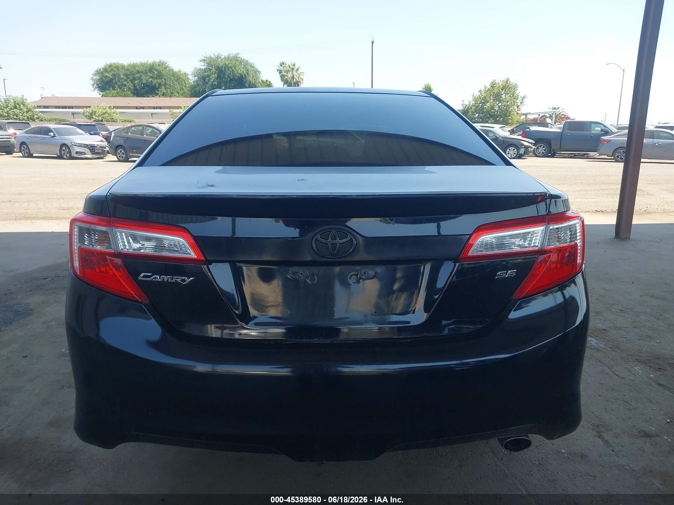 2014 Toyota Camry Se Black vin: 4T1BF1FK7EU312284