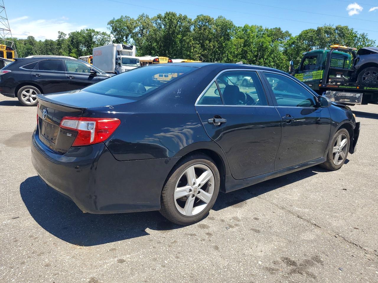 2014 Toyota Camry Se Black vin: 4T1BF1FK7EU322166