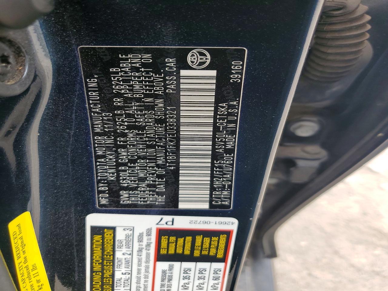 2014 Toyota Camry Se Gray vin: 4T1BF1FK7EU338321