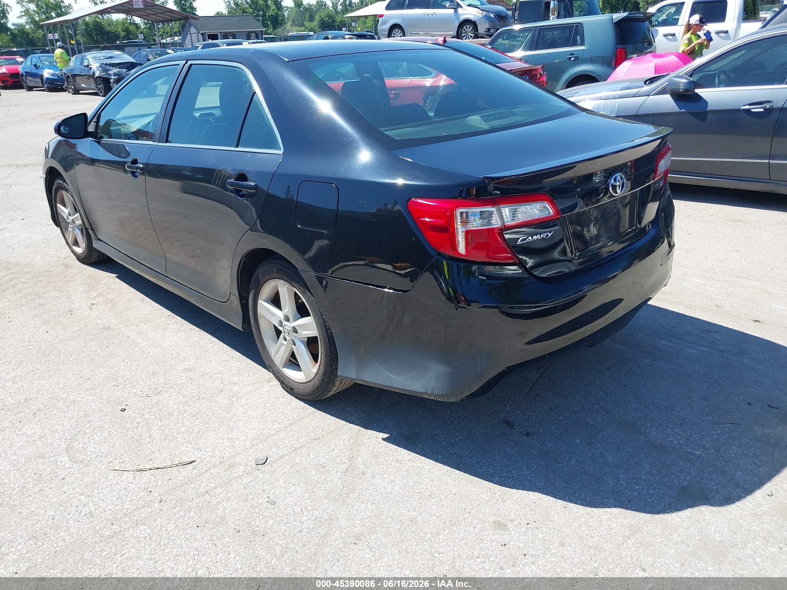 2014 Toyota Camry Se Black vin: 4T1BF1FK7EU373635