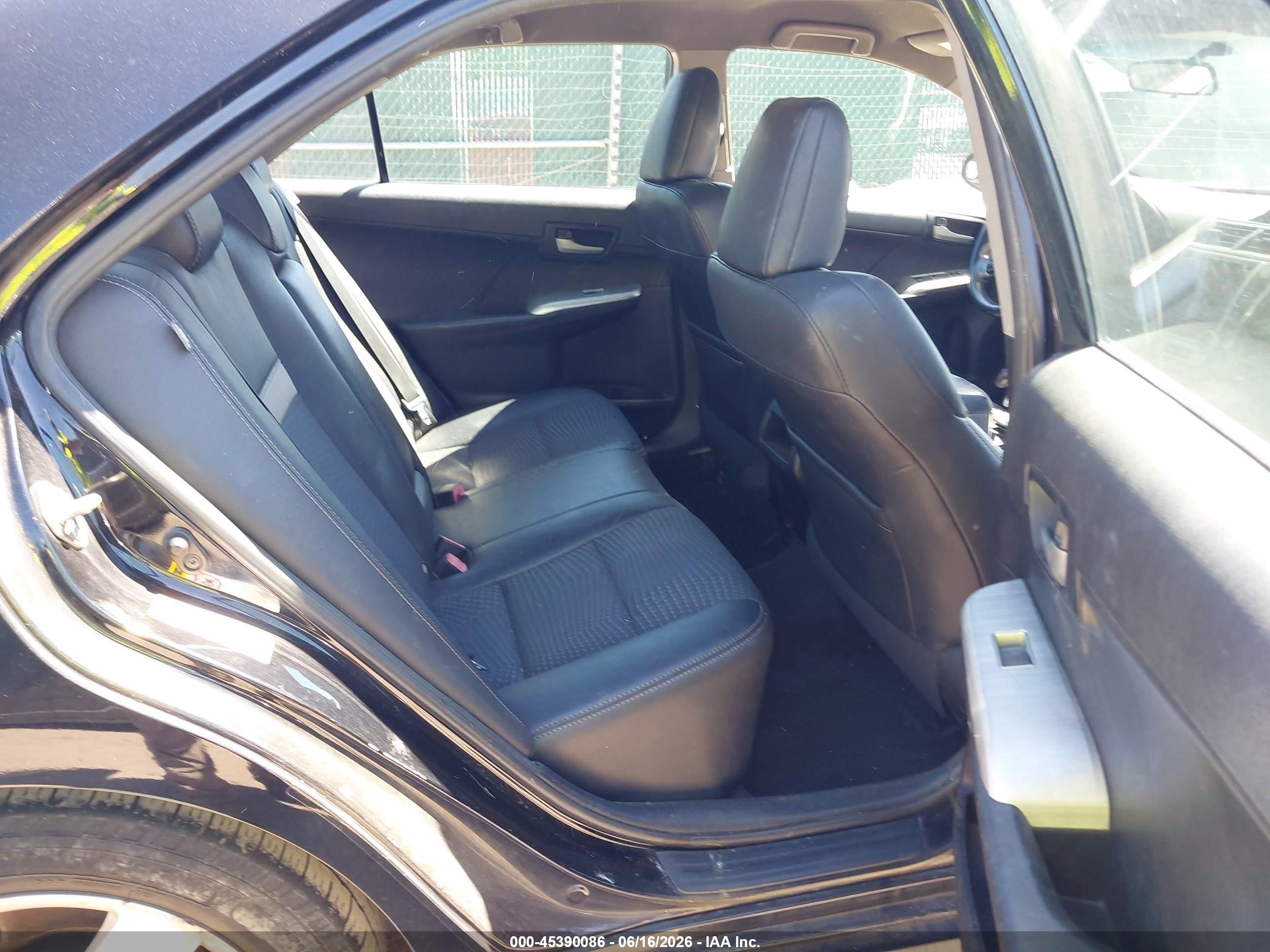 2014 Toyota Camry Se Black vin: 4T1BF1FK7EU373635