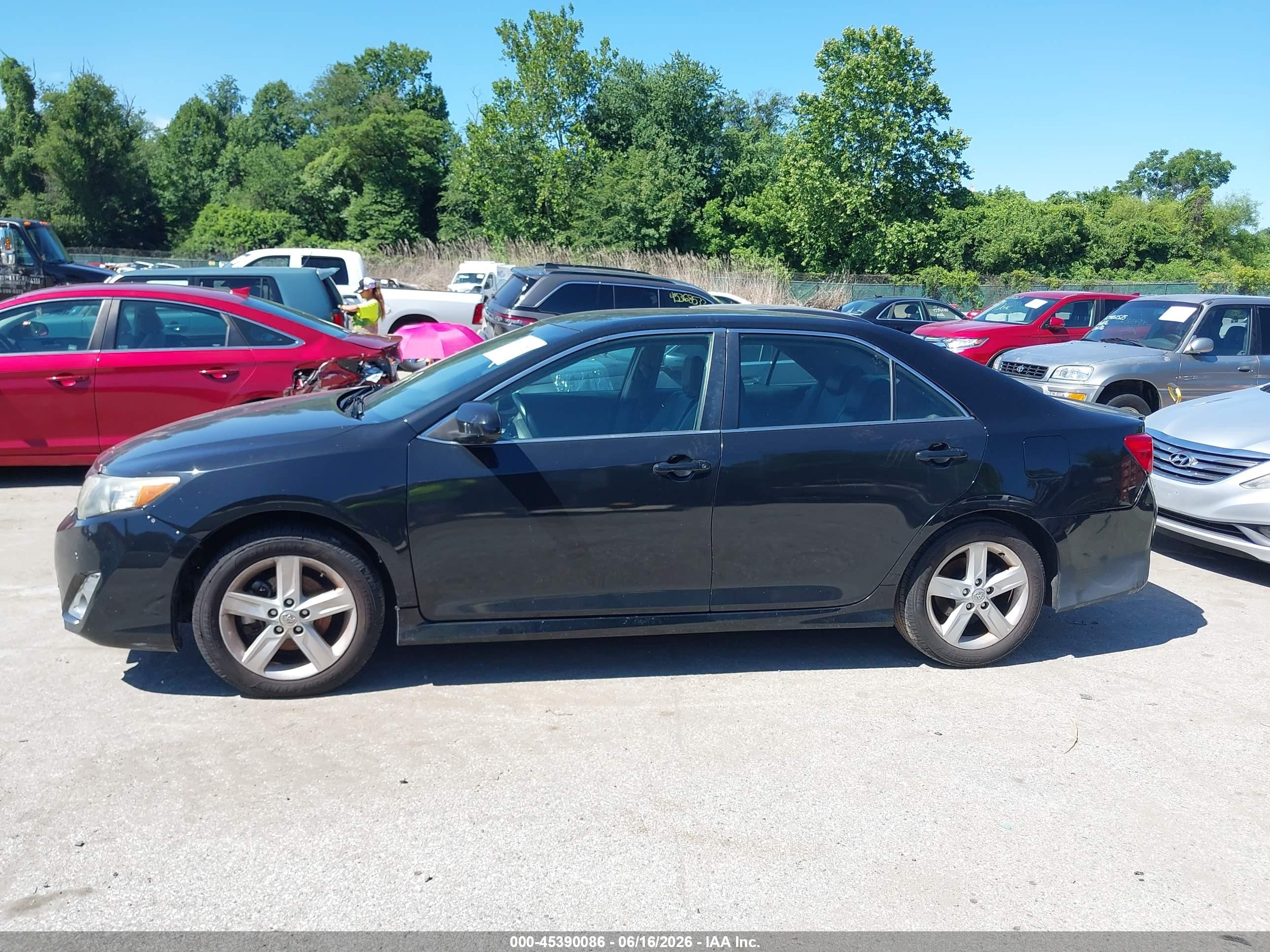 2014 Toyota Camry Se Black vin: 4T1BF1FK7EU373635