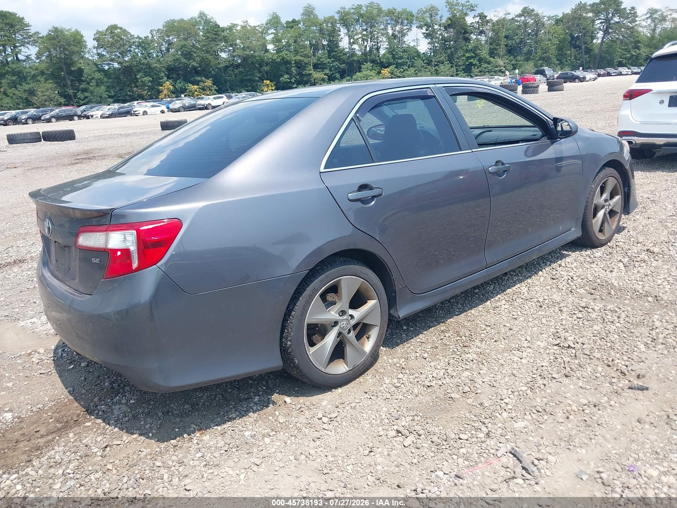 2014 Toyota Camry Se Sport Gray vin: 4T1BF1FK7EU379113