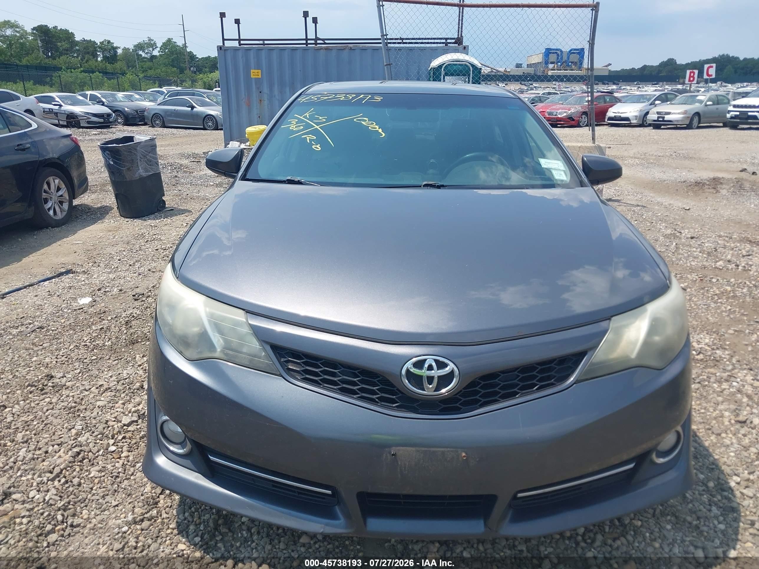 2014 Toyota Camry Se Sport Gray vin: 4T1BF1FK7EU379113