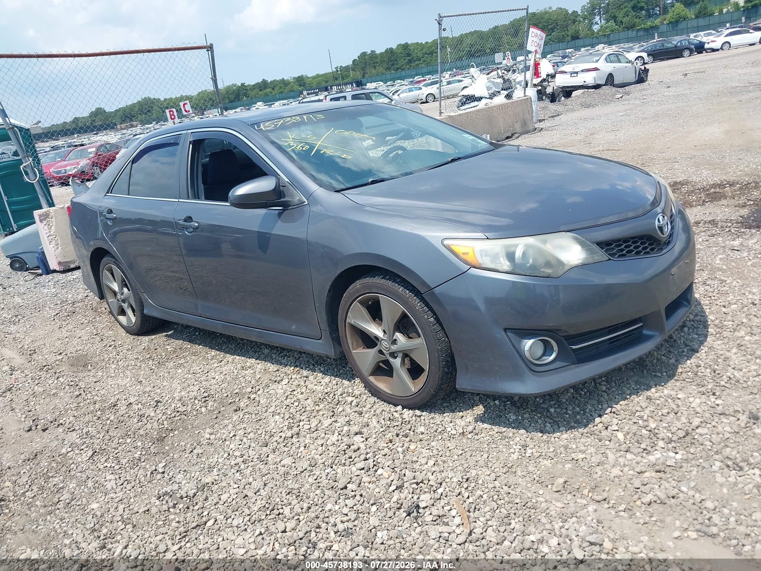 2014 Toyota Camry Se Sport Gray vin: 4T1BF1FK7EU379113