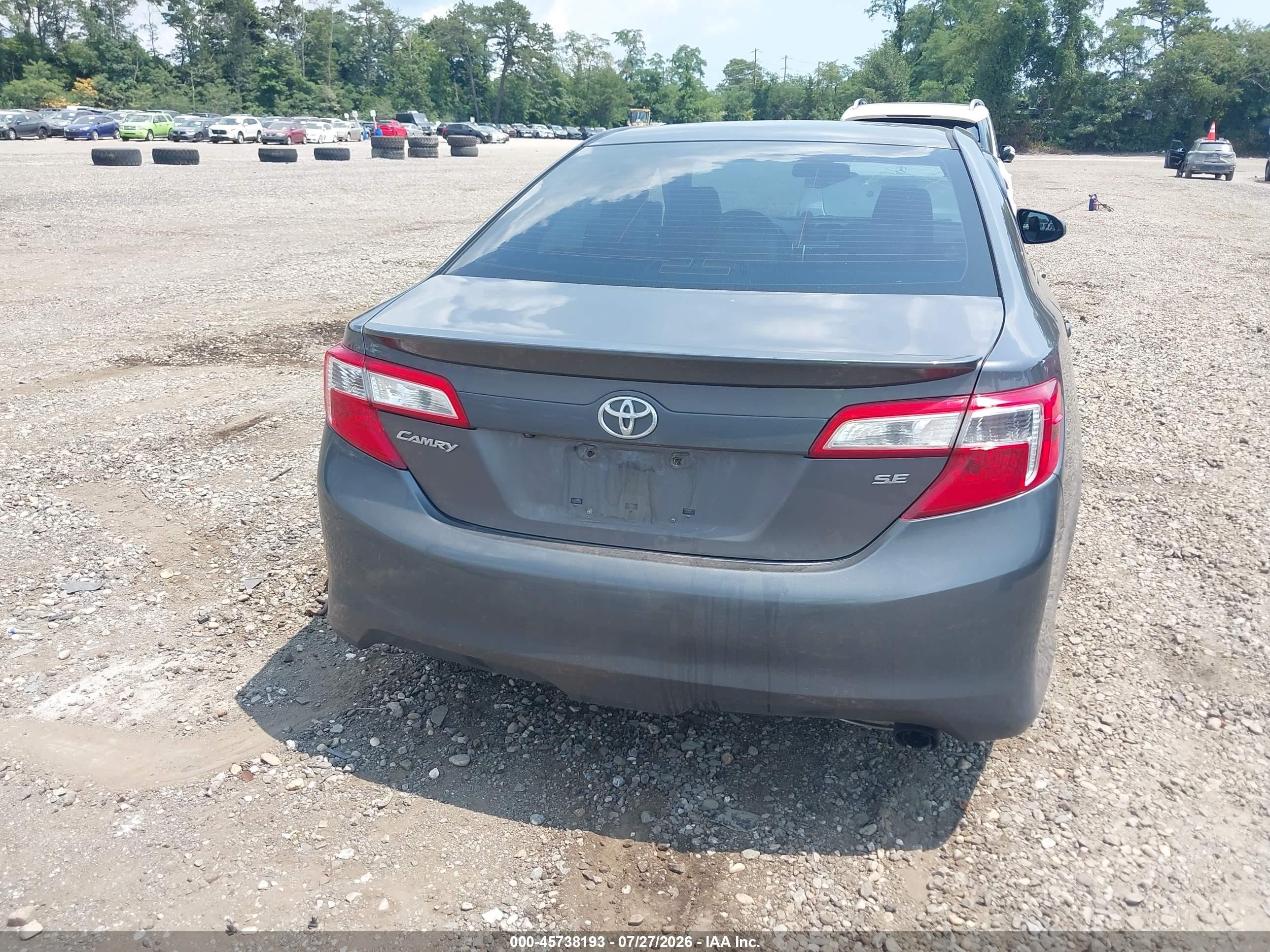 2014 Toyota Camry Se Sport Gray vin: 4T1BF1FK7EU379113