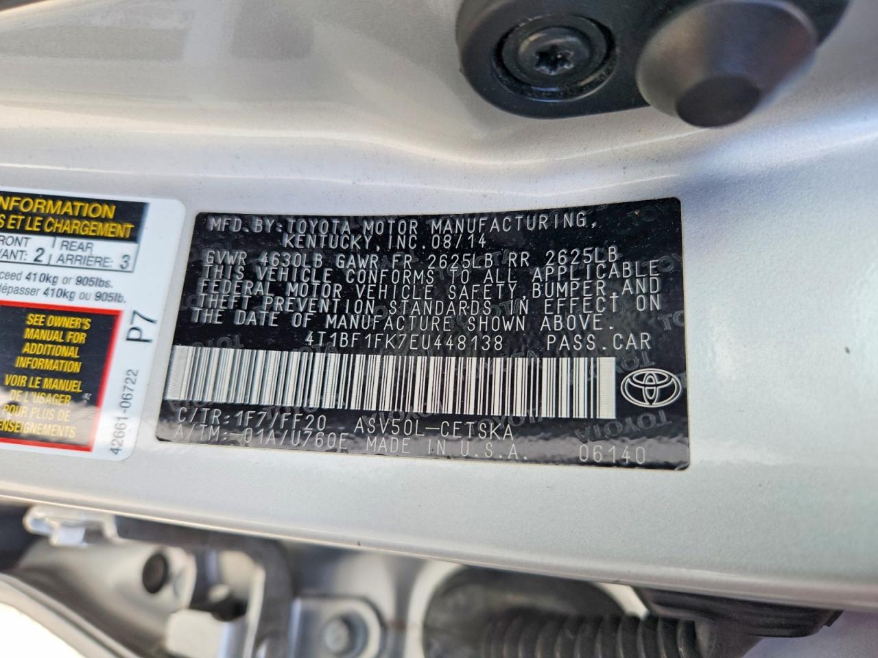 2014 Toyota Camry Se Silver vin: 4T1BF1FK7EU448138