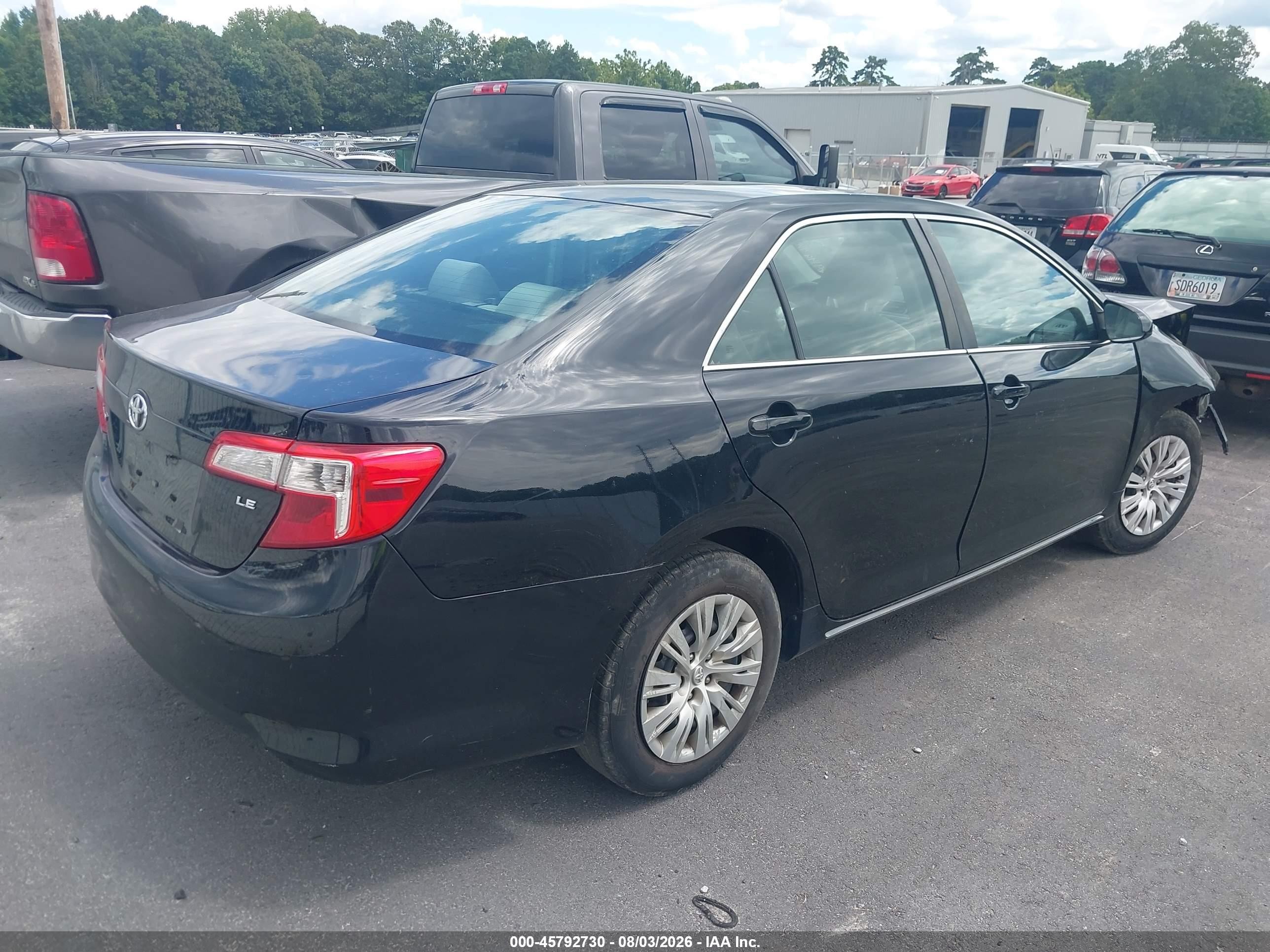 2014 Toyota Camry Le Black vin: 4T1BF1FK7EU469149