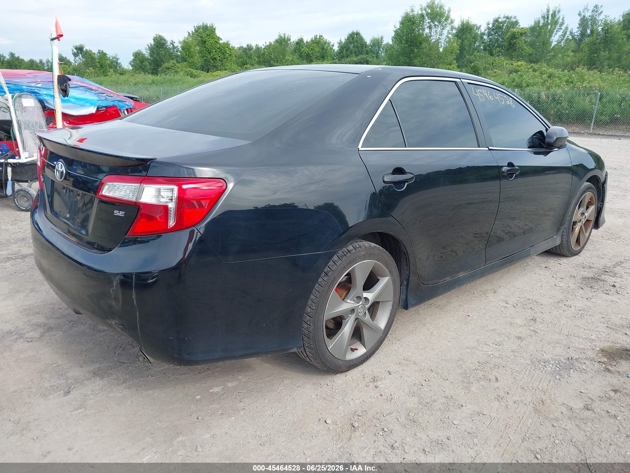 2014 Toyota Camry Se Sport Black vin: 4T1BF1FK7EU740307