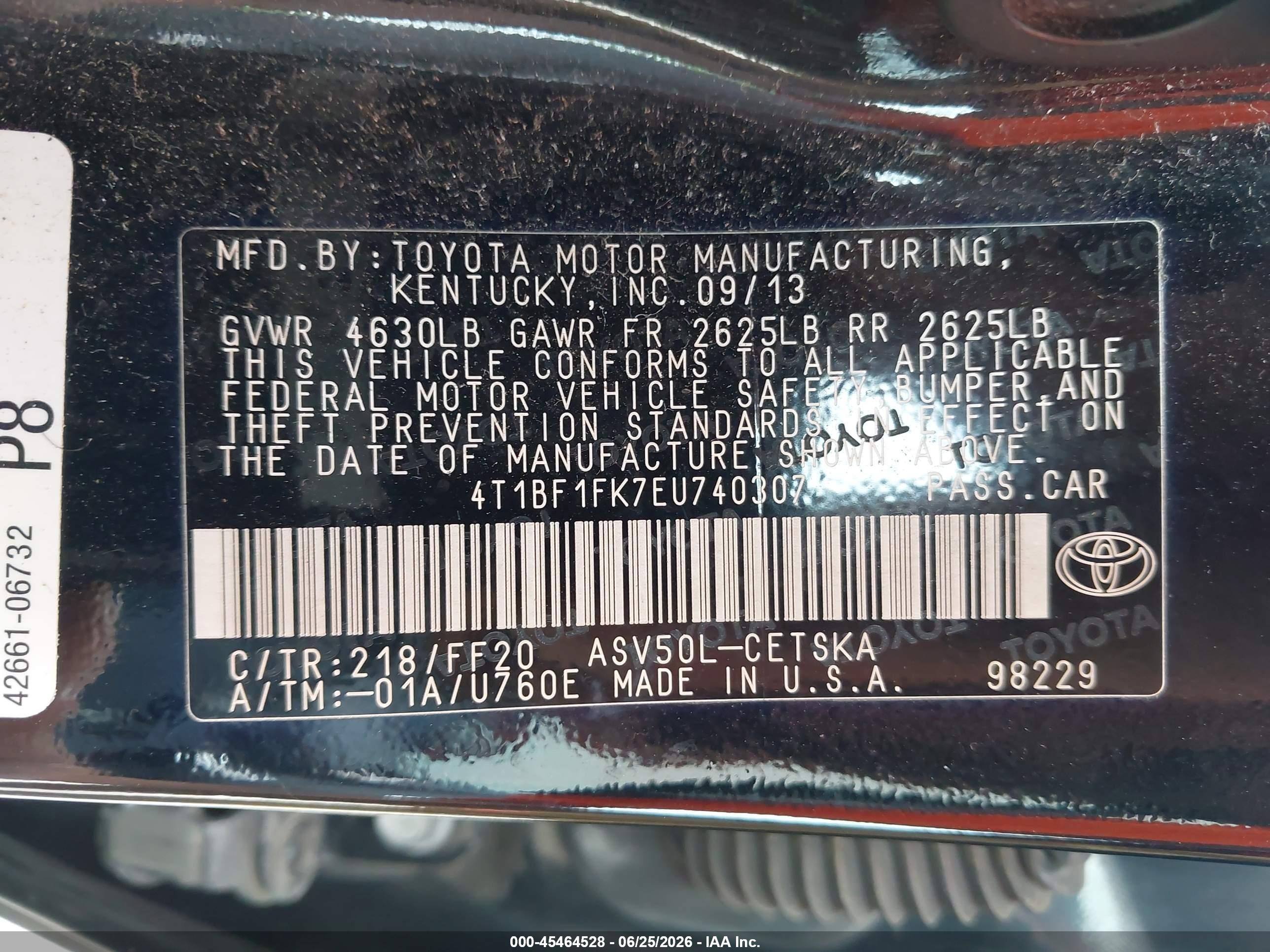 2014 Toyota Camry Se Sport Black vin: 4T1BF1FK7EU740307
