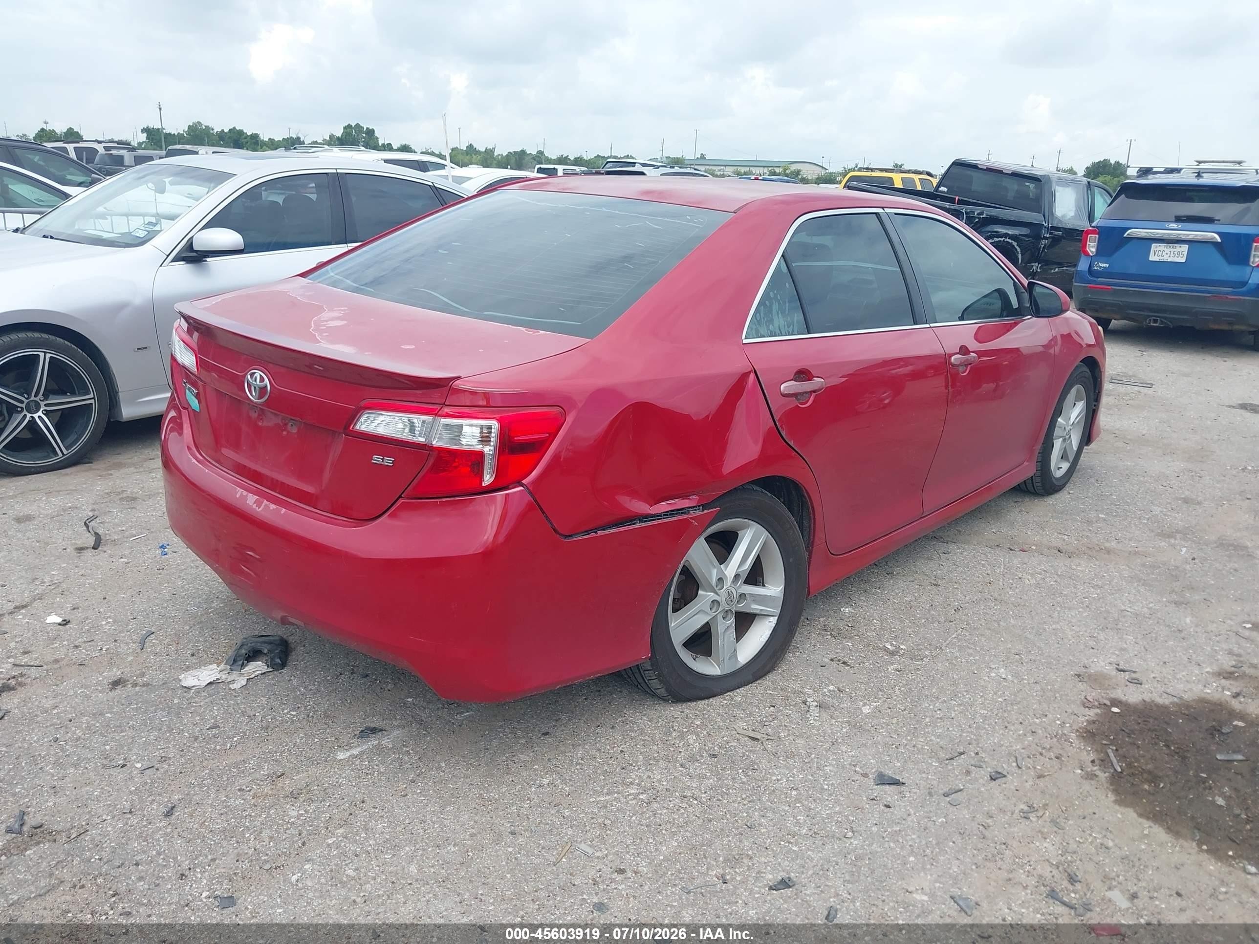 2014 Toyota Camry Se Red vin: 4T1BF1FK7EU777728