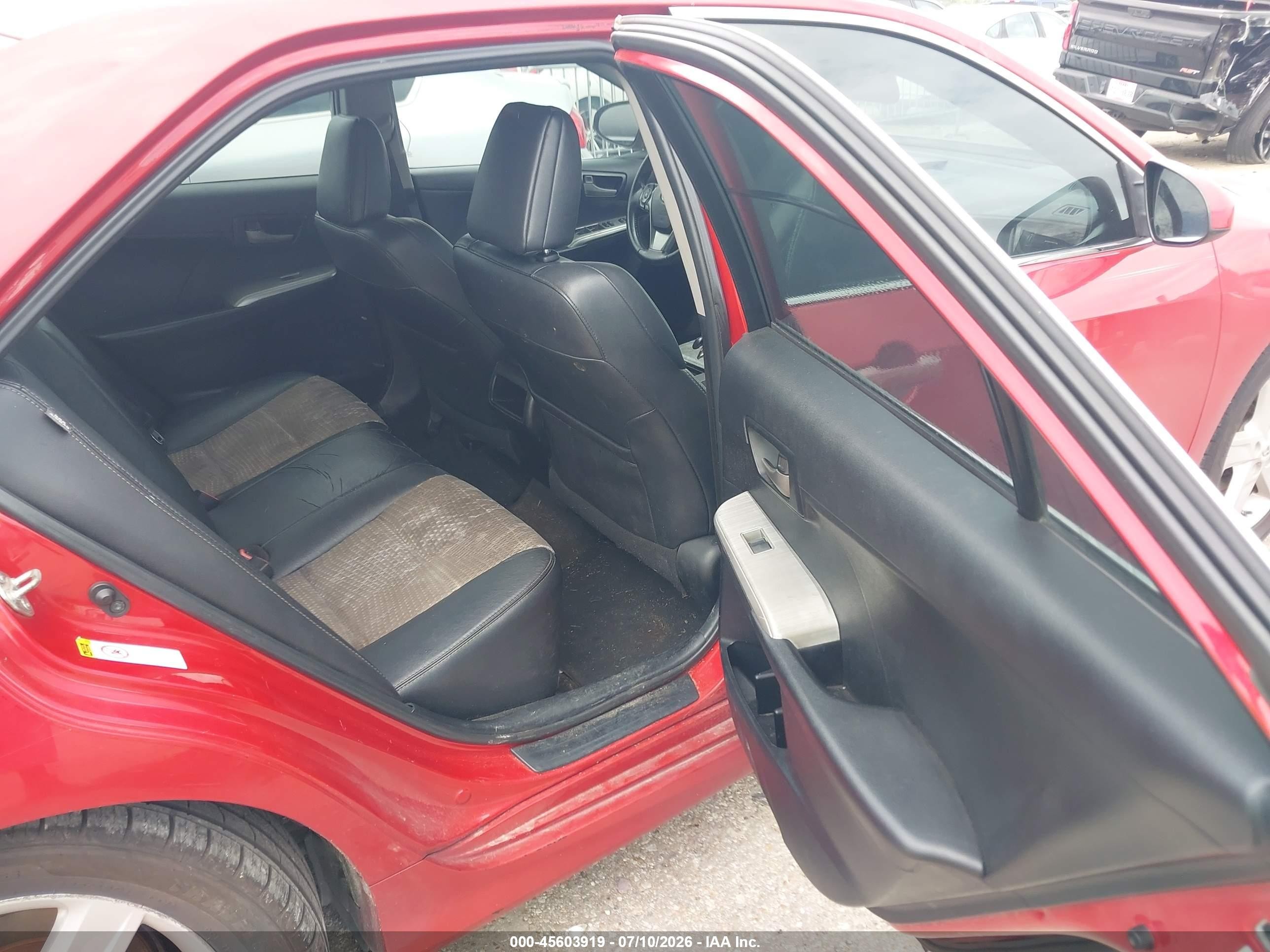 2014 Toyota Camry Se Red vin: 4T1BF1FK7EU777728