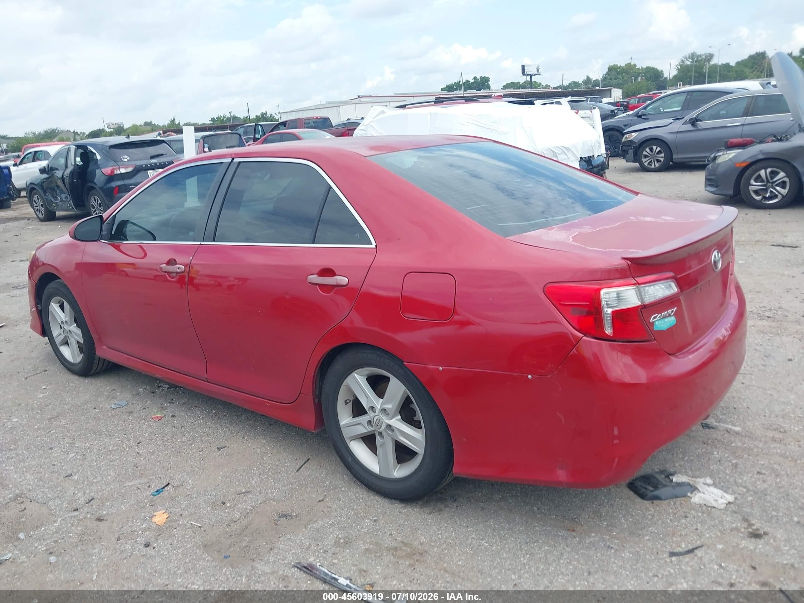 2014 Toyota Camry Se Red vin: 4T1BF1FK7EU777728
