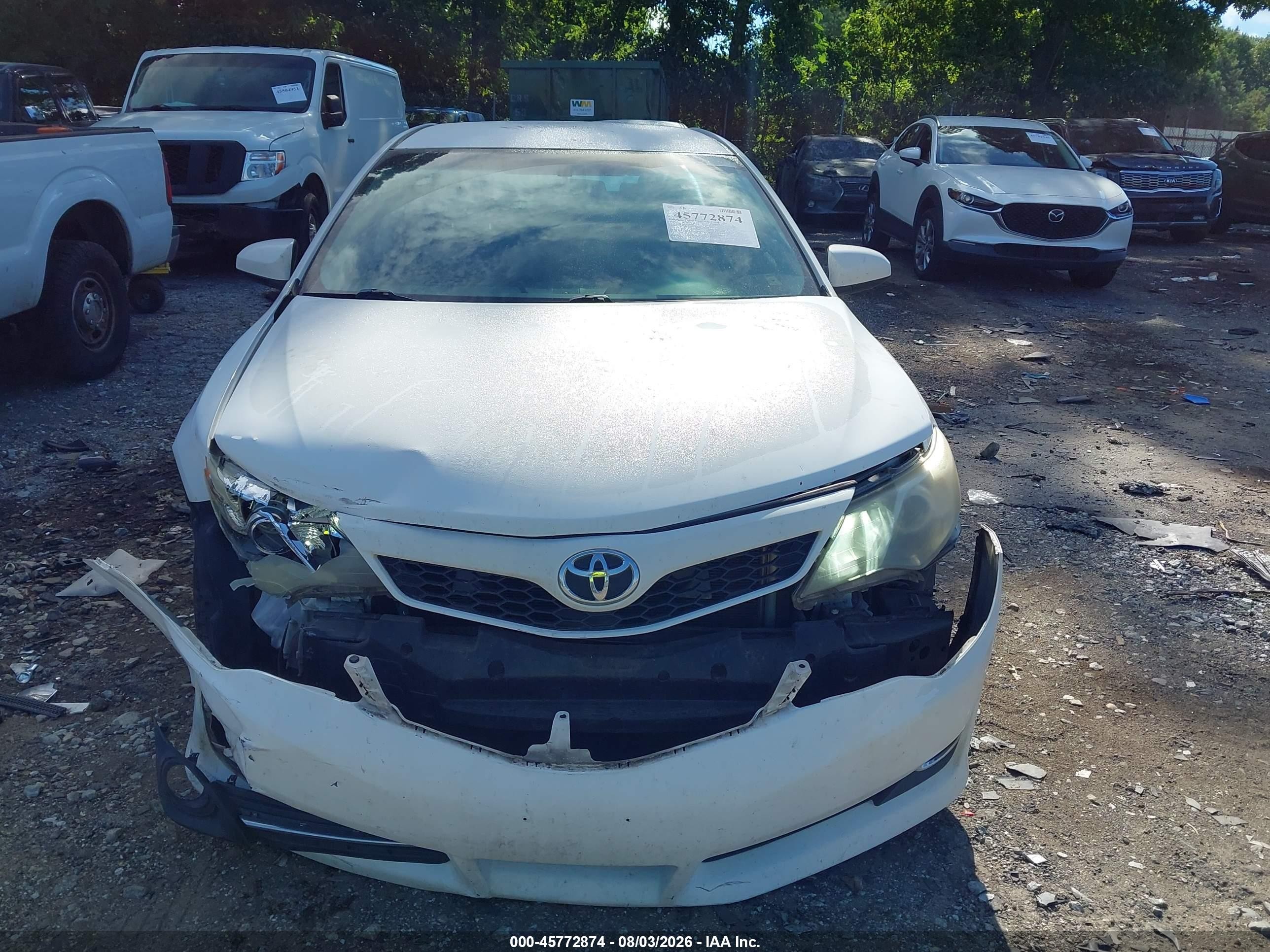 2014 Toyota Camry Se White vin: 4T1BF1FK7EU802773