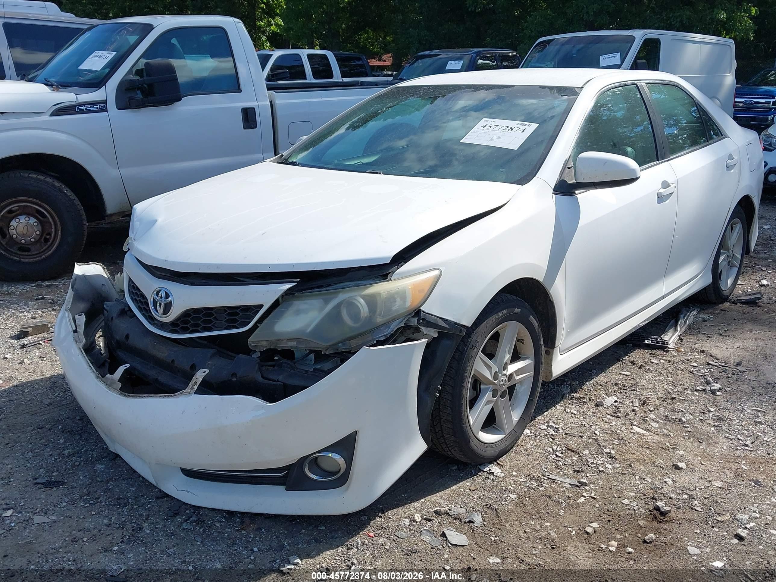 2014 Toyota Camry Se White vin: 4T1BF1FK7EU802773