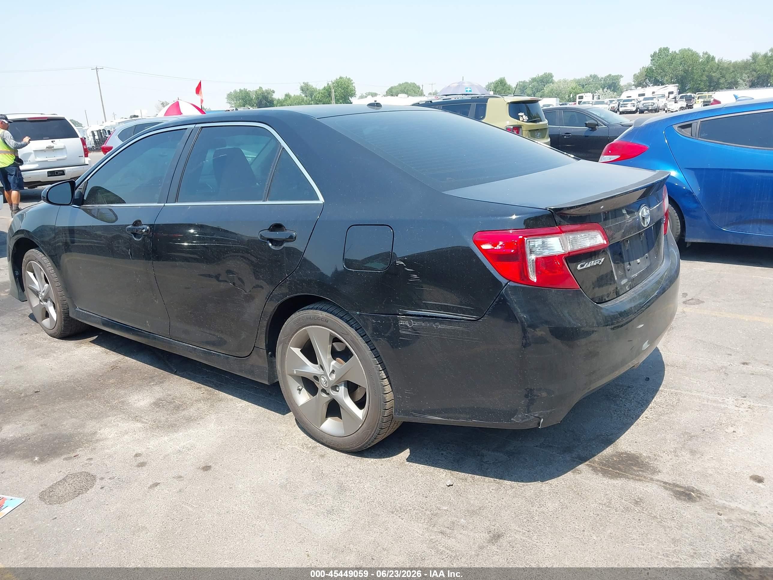 2014 Toyota Camry Se Sport Black vin: 4T1BF1FK7EU806421